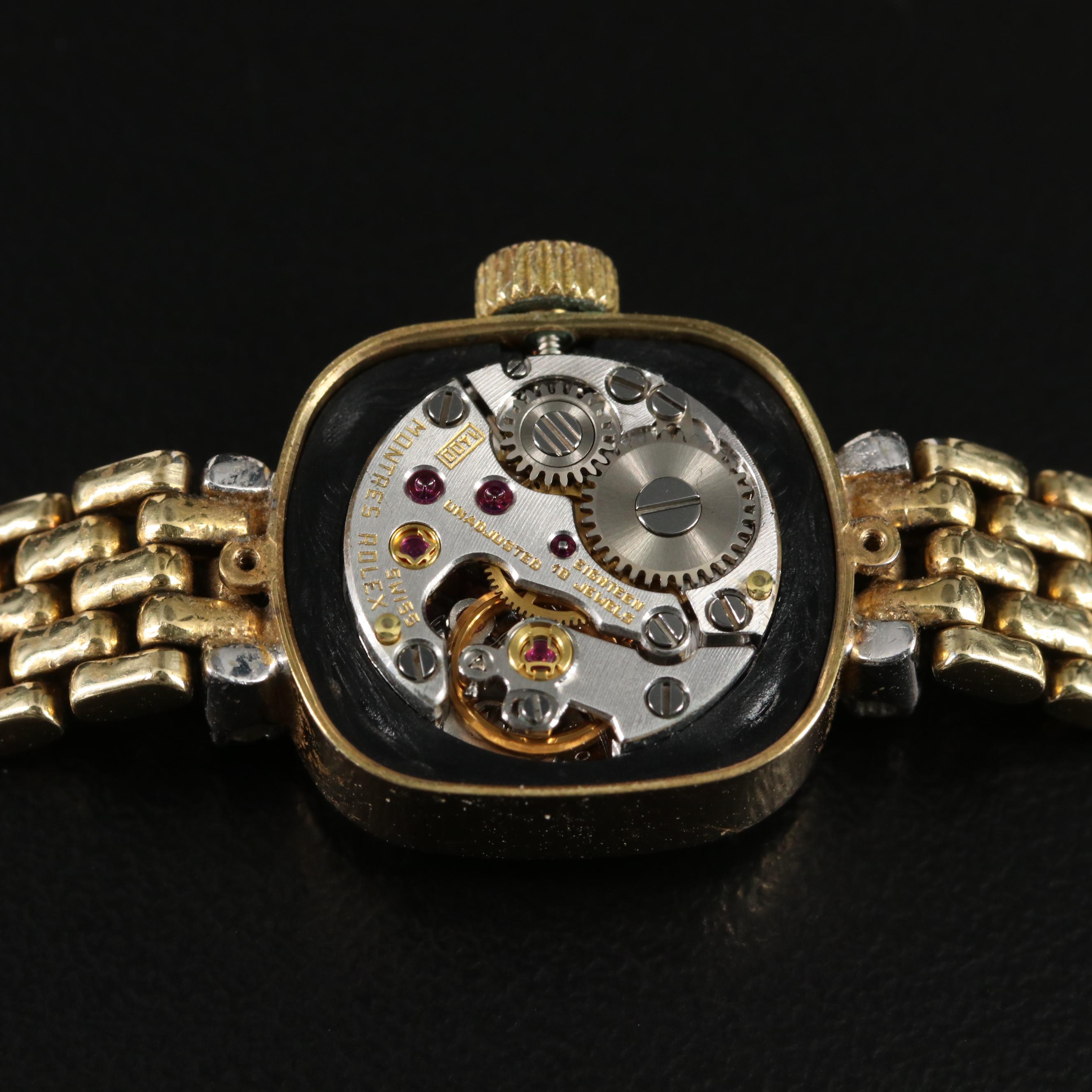 1960s Rolex 14K Diamond Watch
