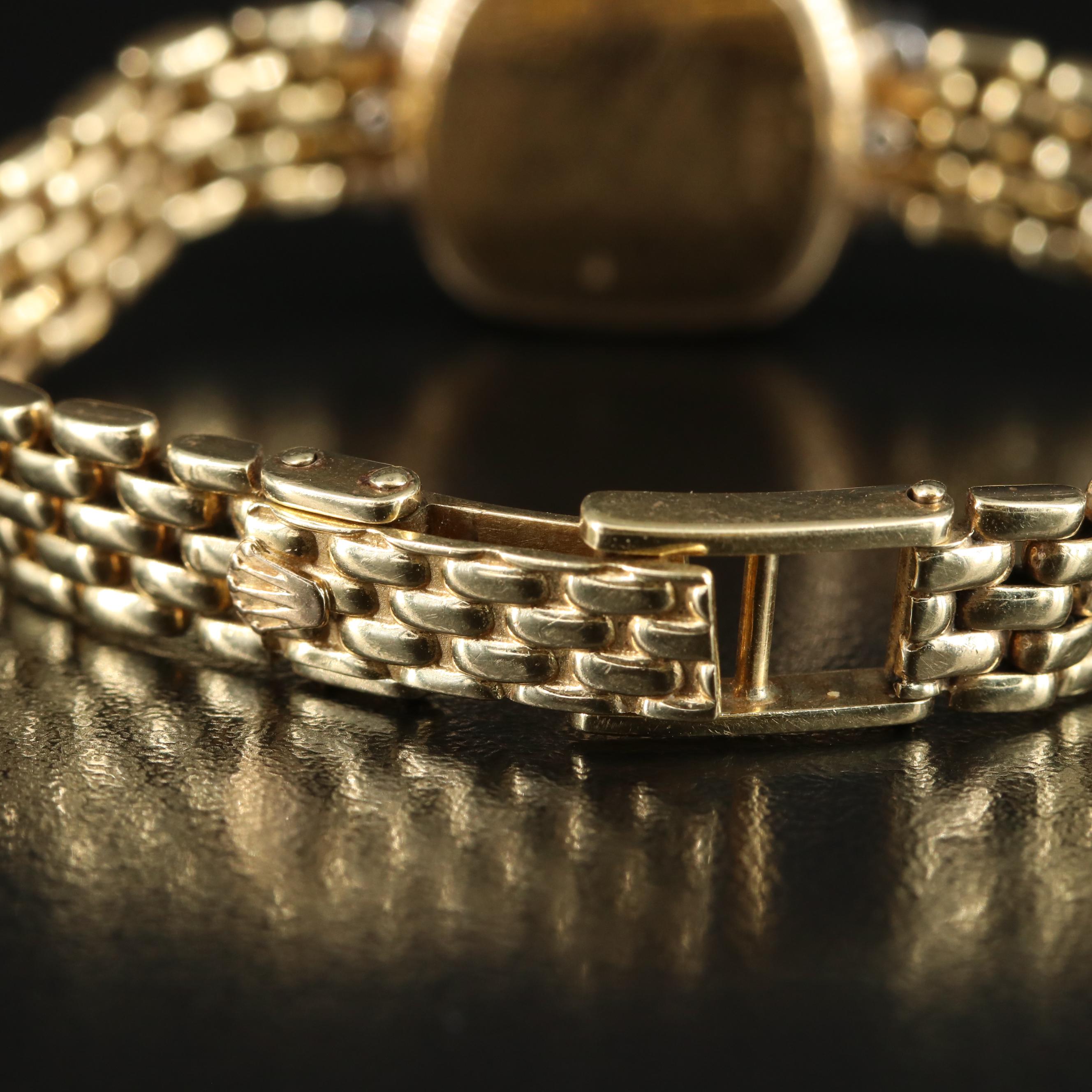 1960s Rolex 14K Diamond Watch