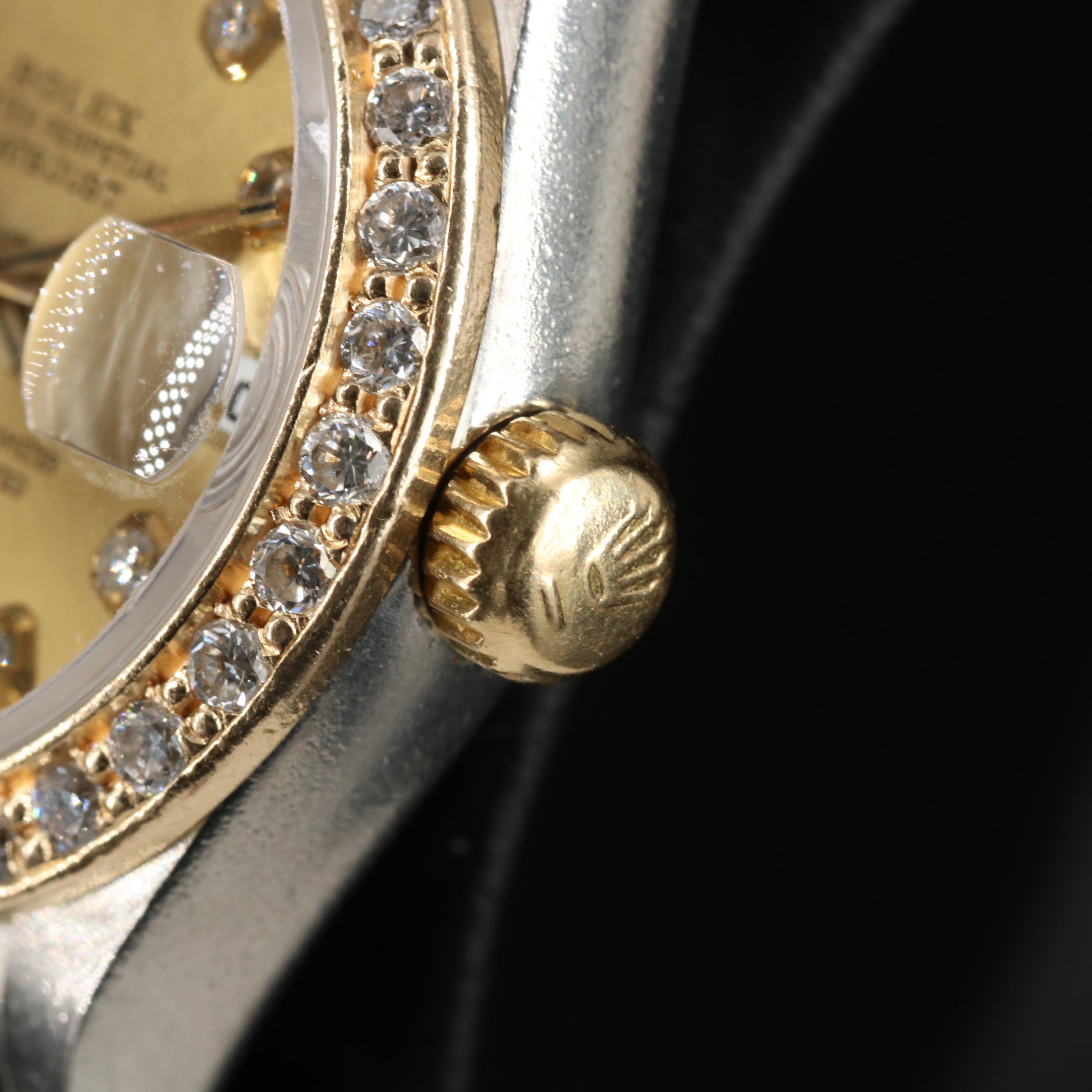 1995 Rolex Custom 1.01 CTW Diamond Dial and Bezel Datejust Watch