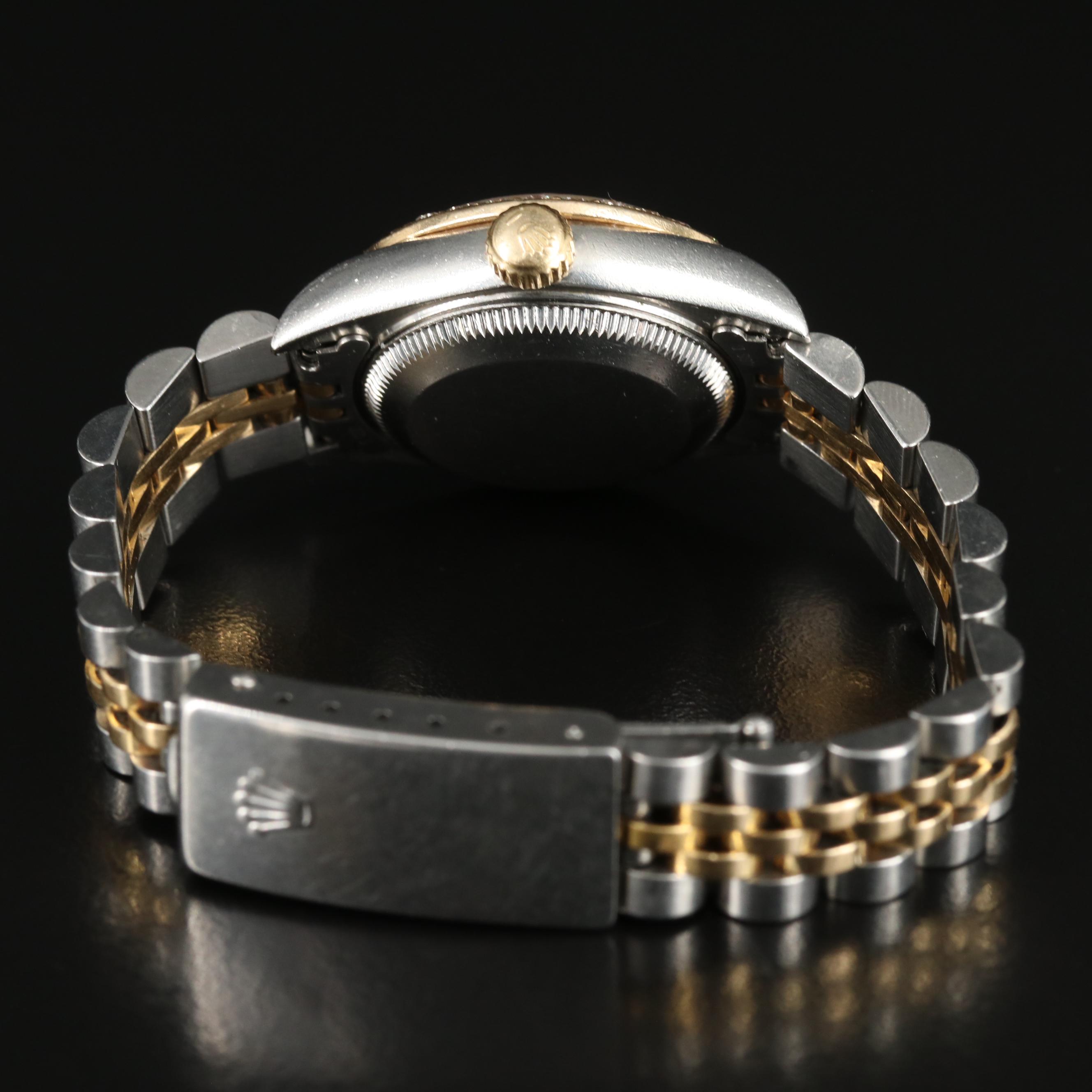 1995 Rolex Custom 1.01 CTW Diamond Dial and Bezel Datejust Watch