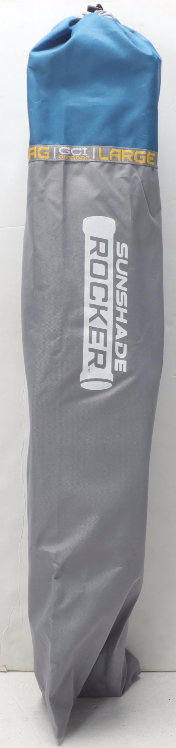 Outdoor SunShade Rocker Camp Chair in Neptune Blue