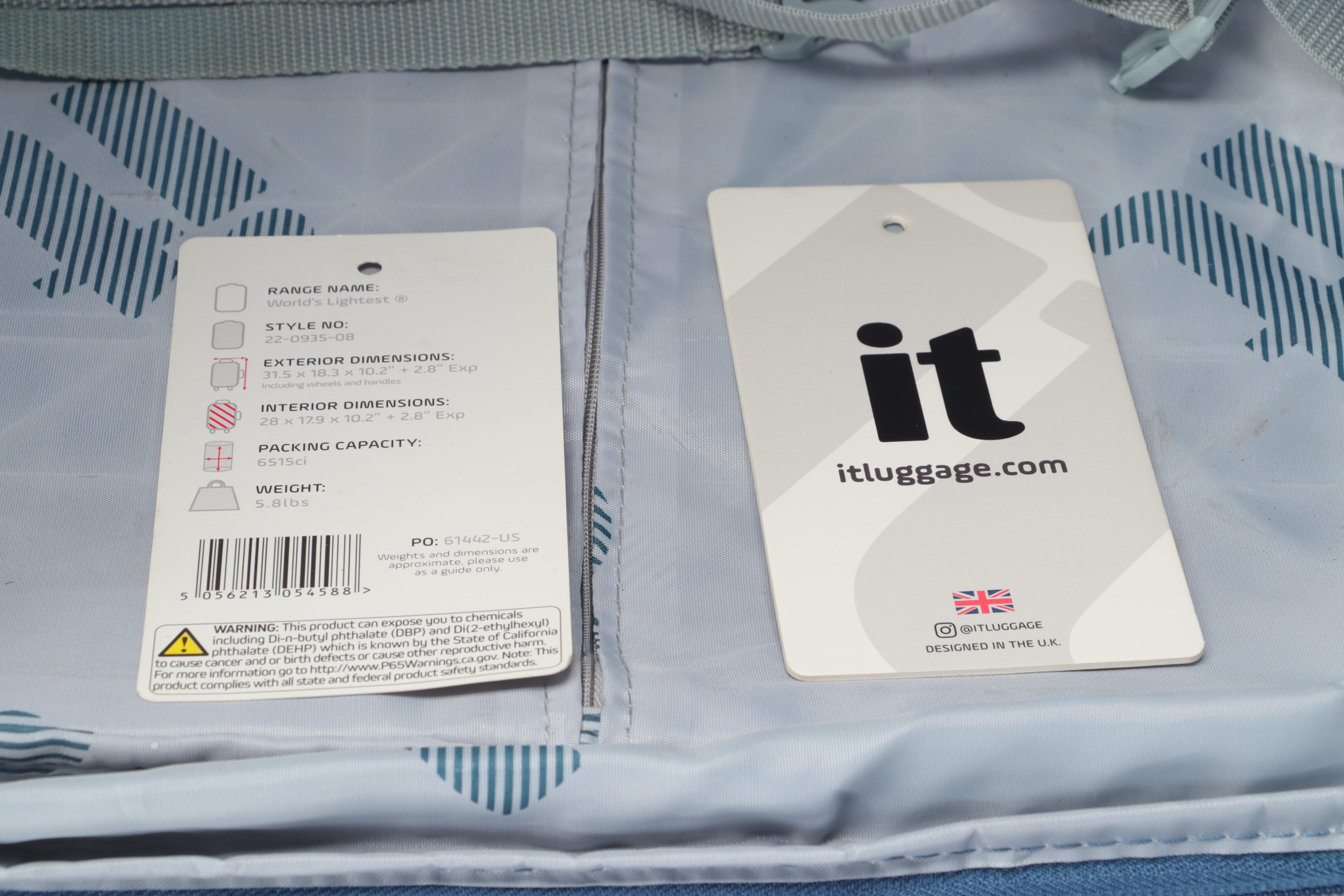 IT Luggage "The World's Lightest" Suitcase and 28" Carry On