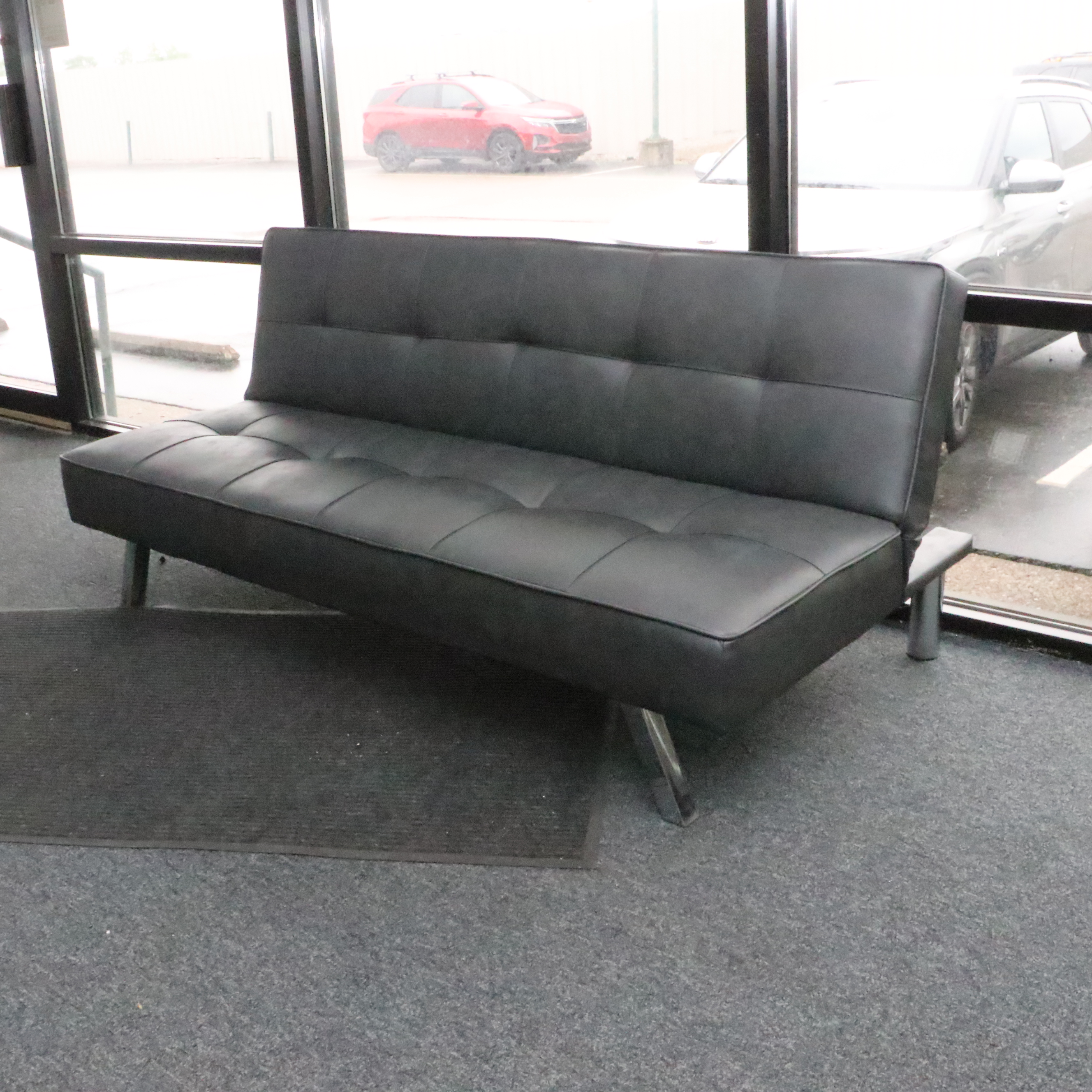 Serta Dream Convertibles Faux Leather Futon Sofa