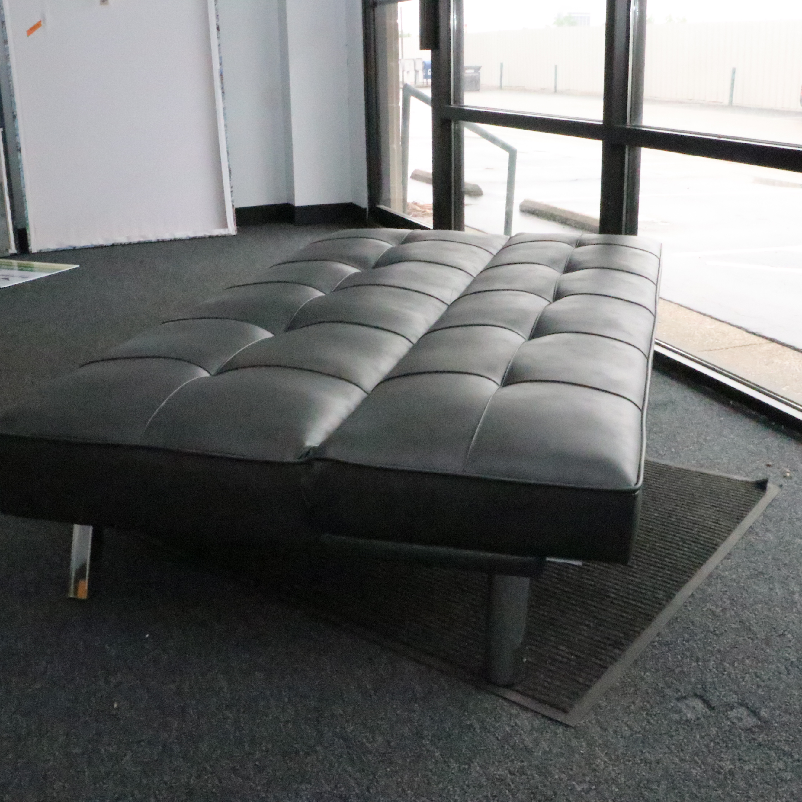 Serta Dream Convertibles Faux Leather Futon Sofa