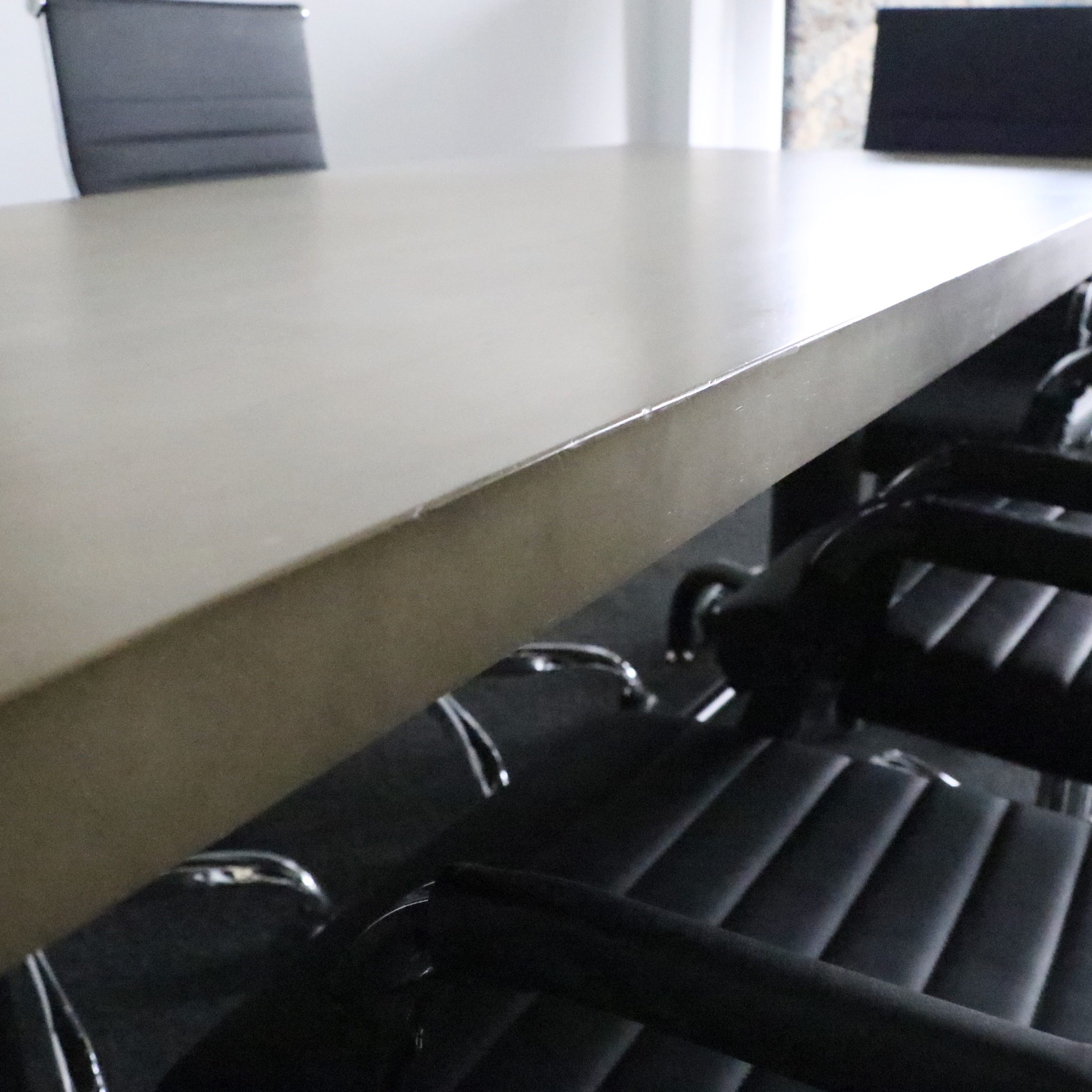 Contemporary Office Conference Table and Six Chairs