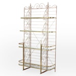 French Brass-Mounted Iron Four-Tier Baker's Rack, 20th Century