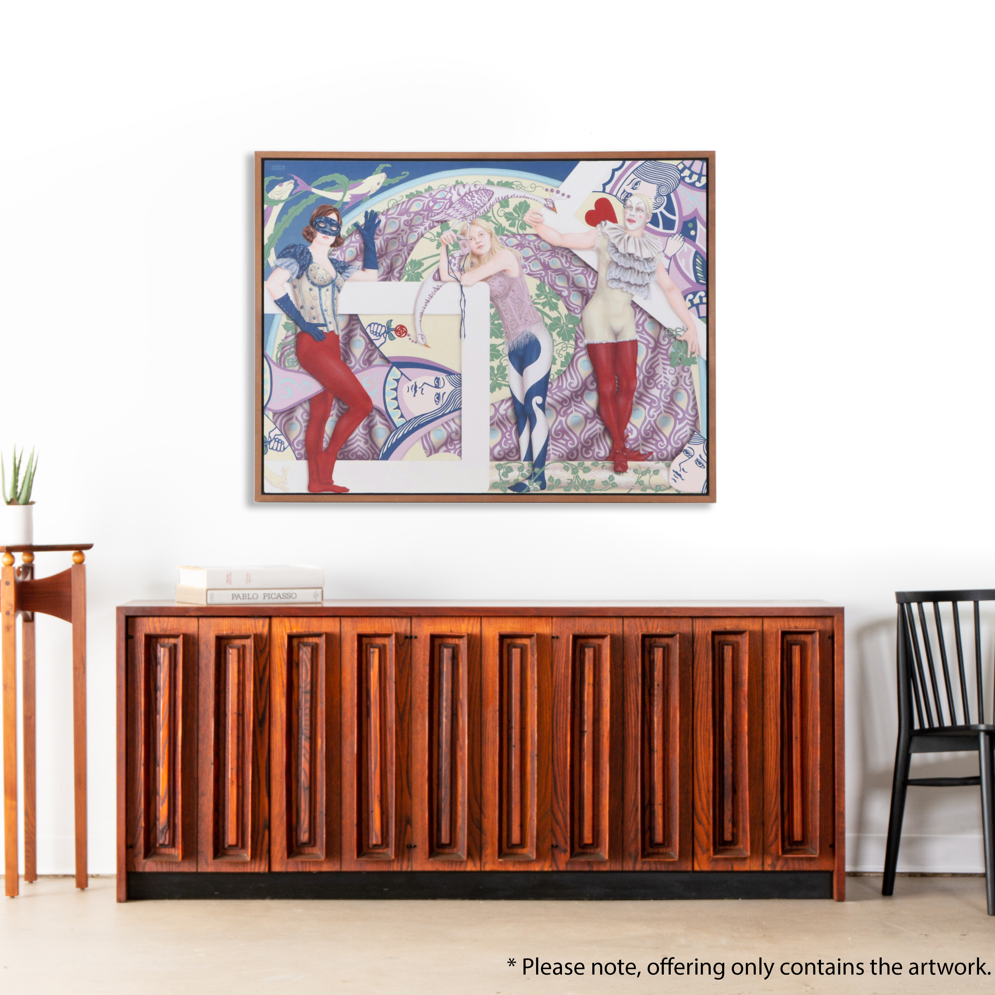 Robert Anderson Large-Scale Acrylic Painting "The Building of a Queen," 1980