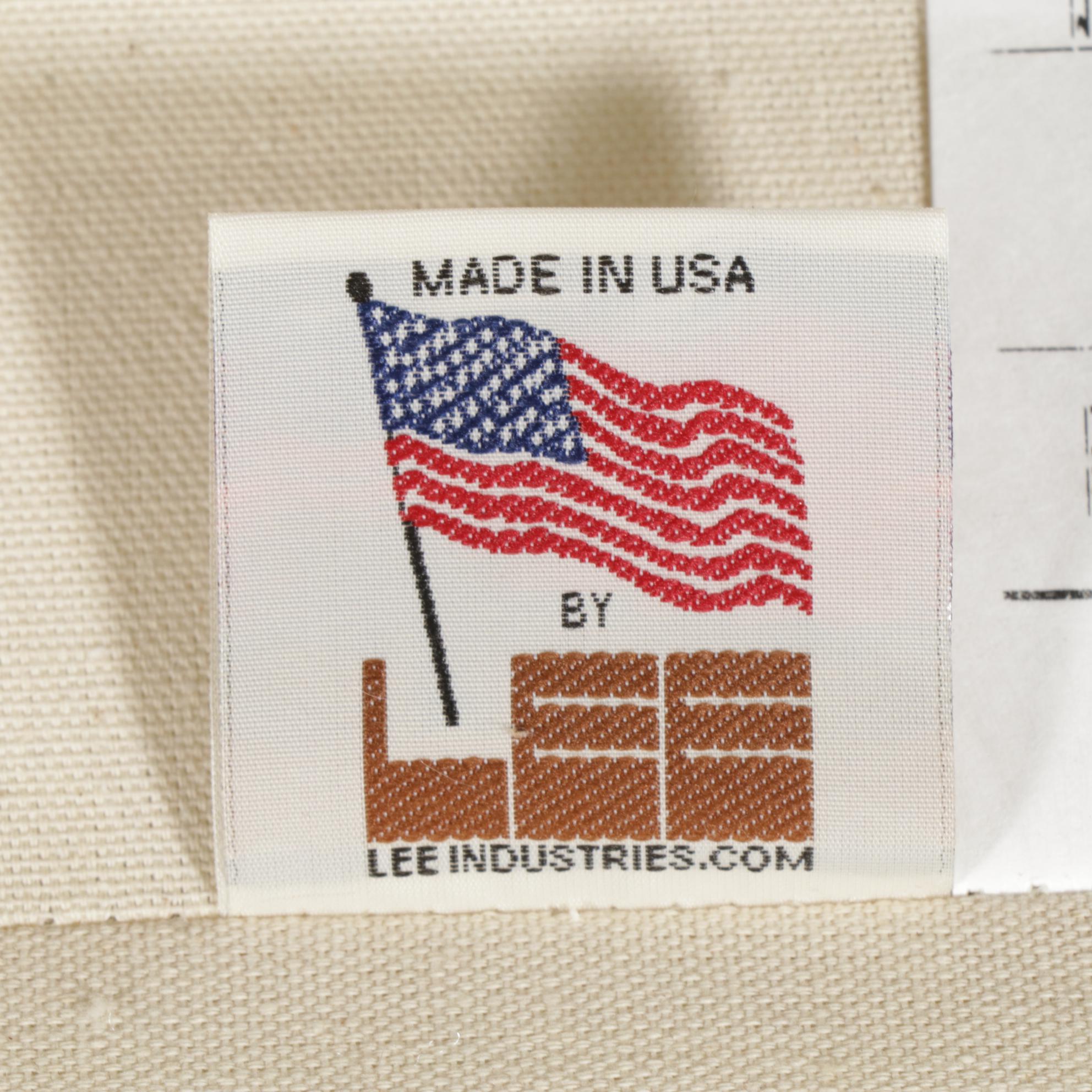 Lee Industries Club Chairs in Silhouetted Lily Pad Slip Covers