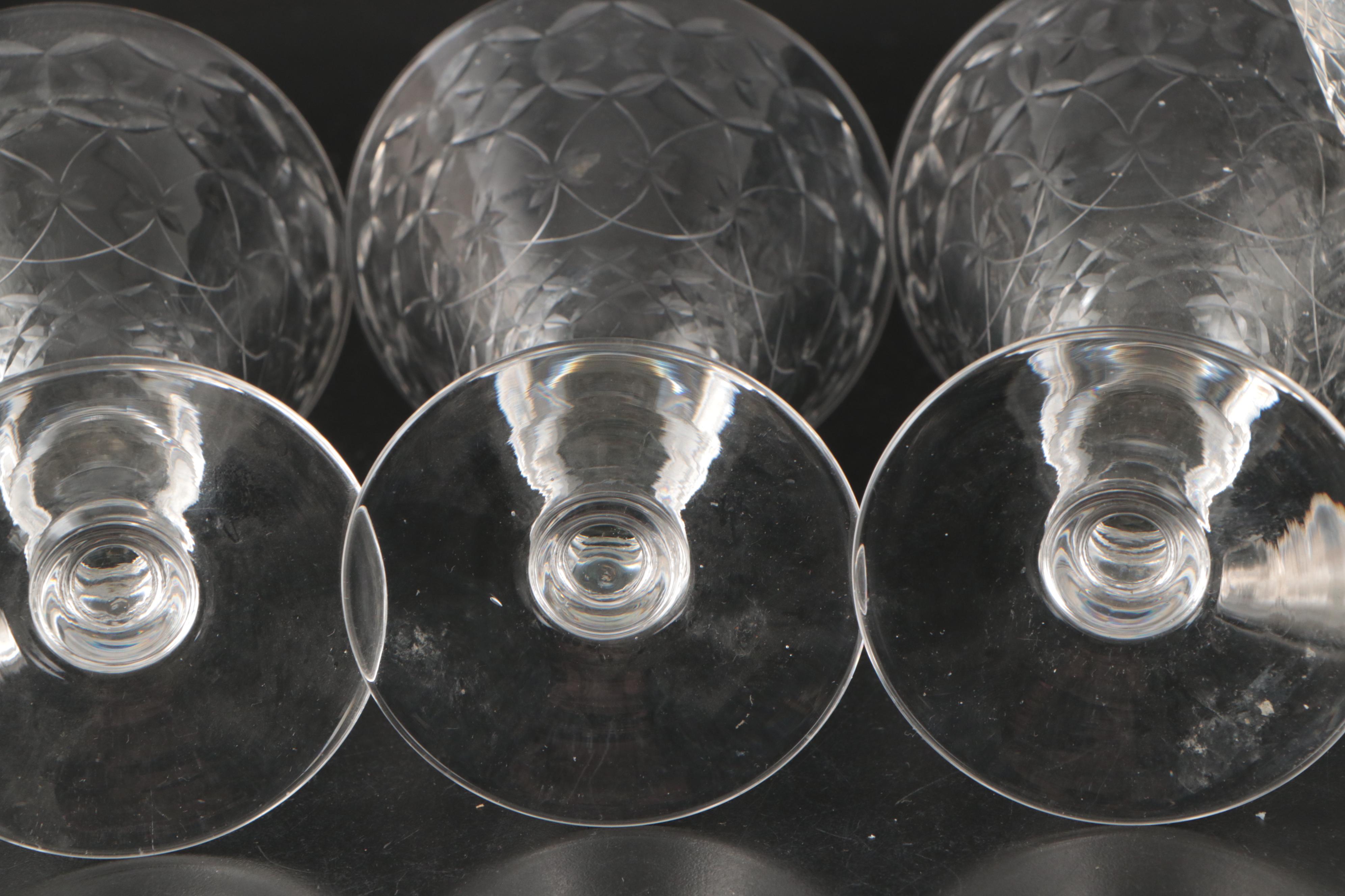 Cut Glass Water Goblets