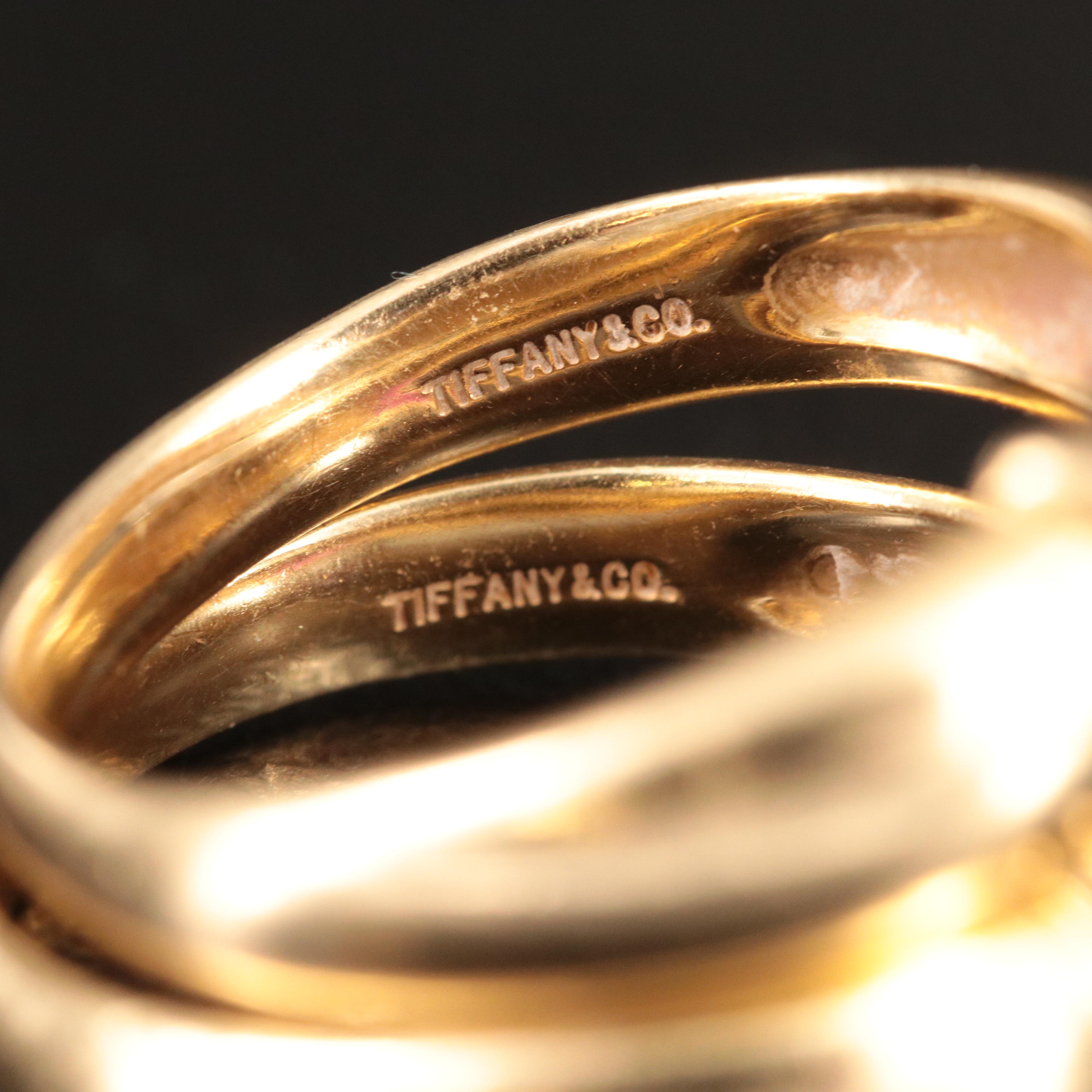 Tiffany & Co. 18K  Ruby and Sapphire Dome Rings