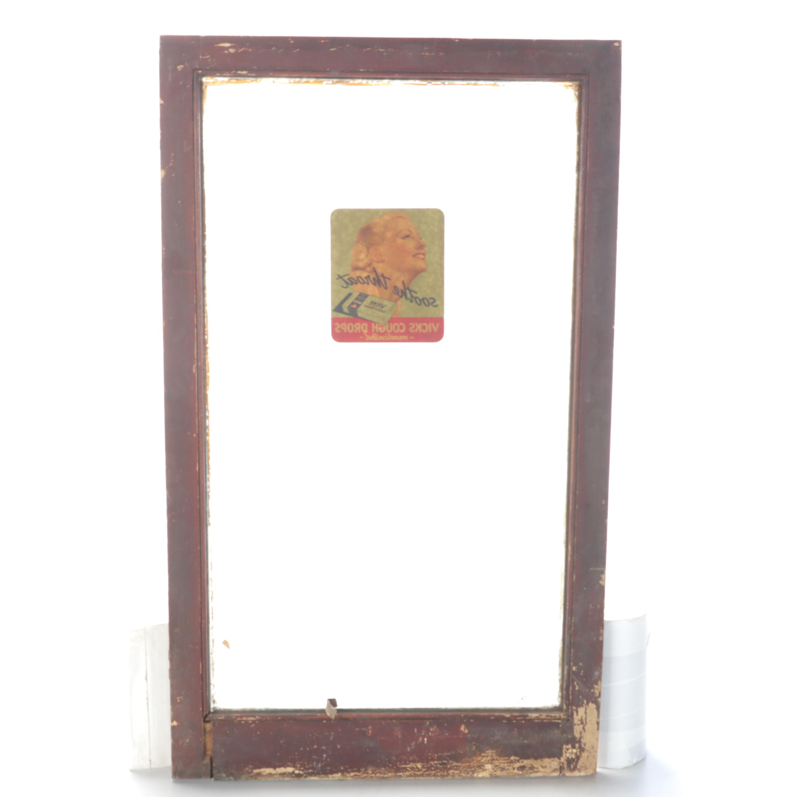 Vicks Cough Drops  Advertisement in Architectural Salvage Window