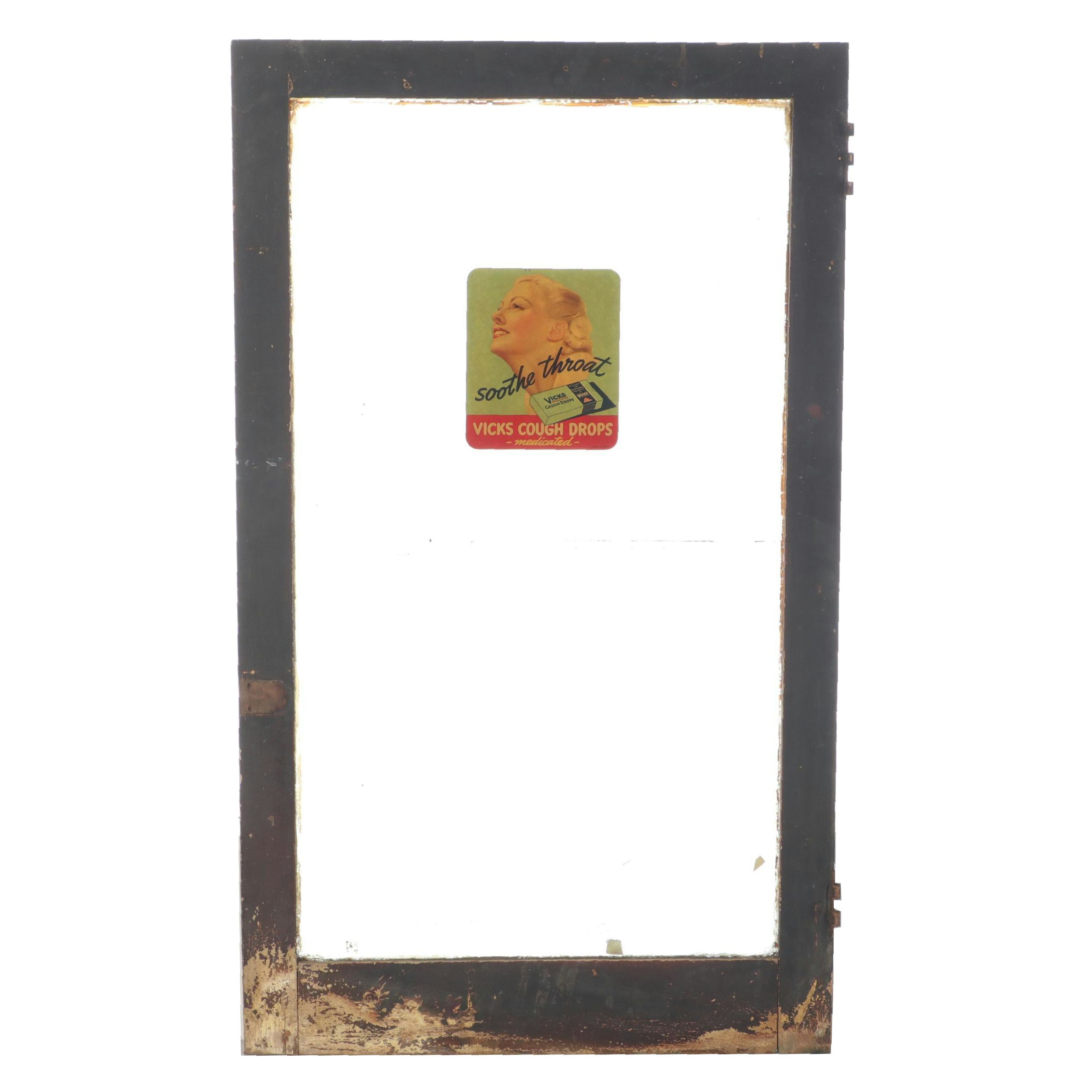 Vicks Cough Drops  Advertisement in Architectural Salvage Window