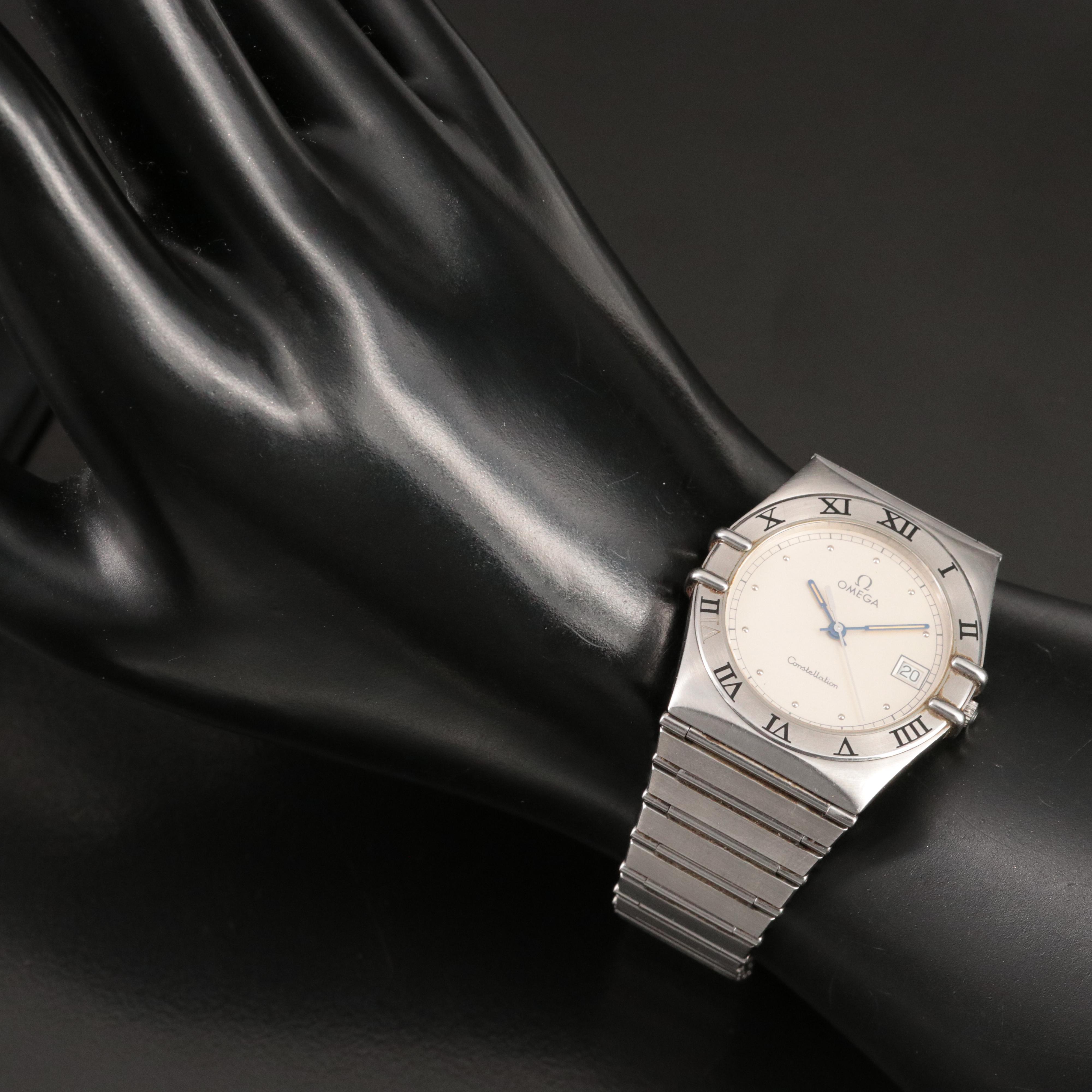 Omega Constellation Stainless Steel Date Quartz Watch