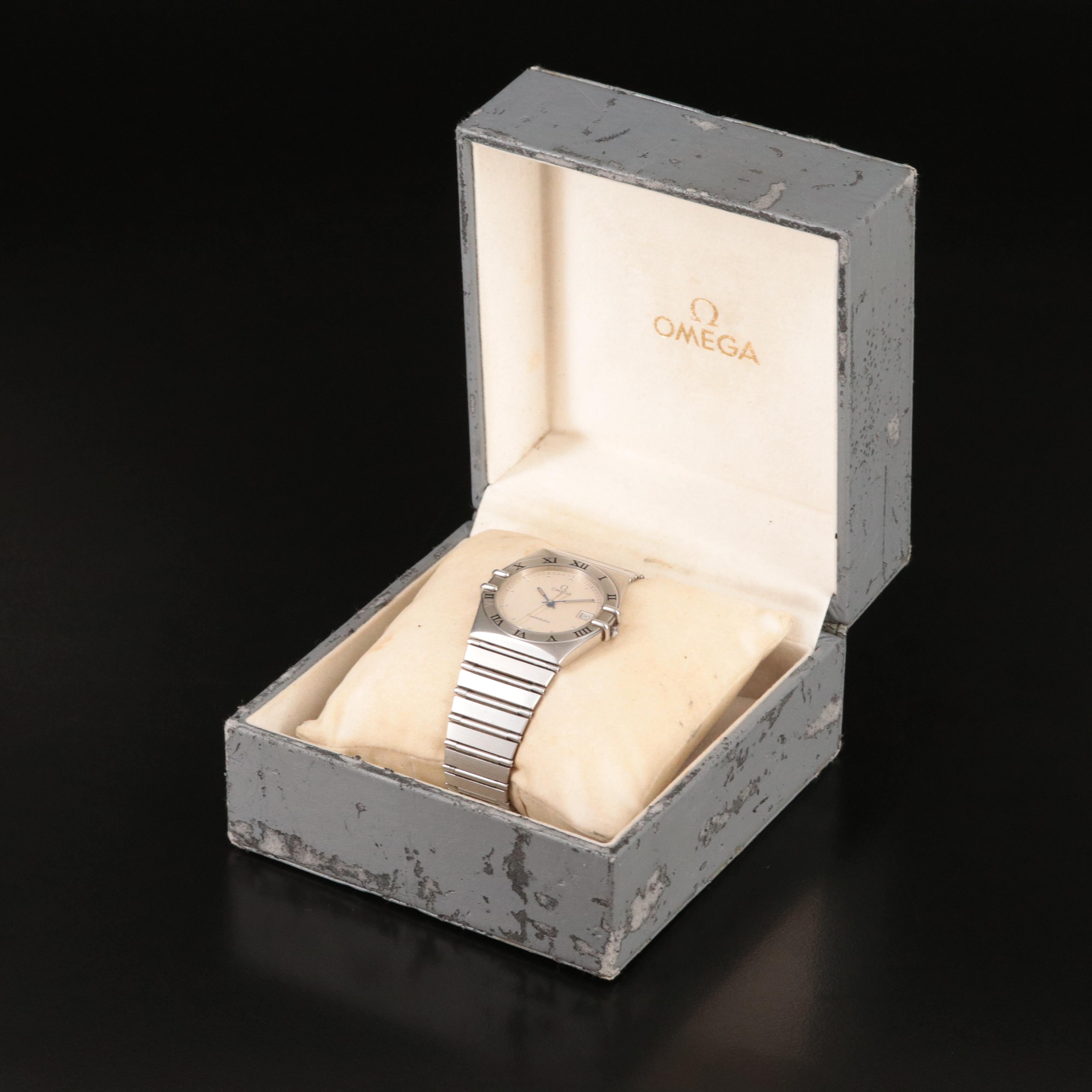 Omega Constellation Stainless Steel Date Quartz Watch