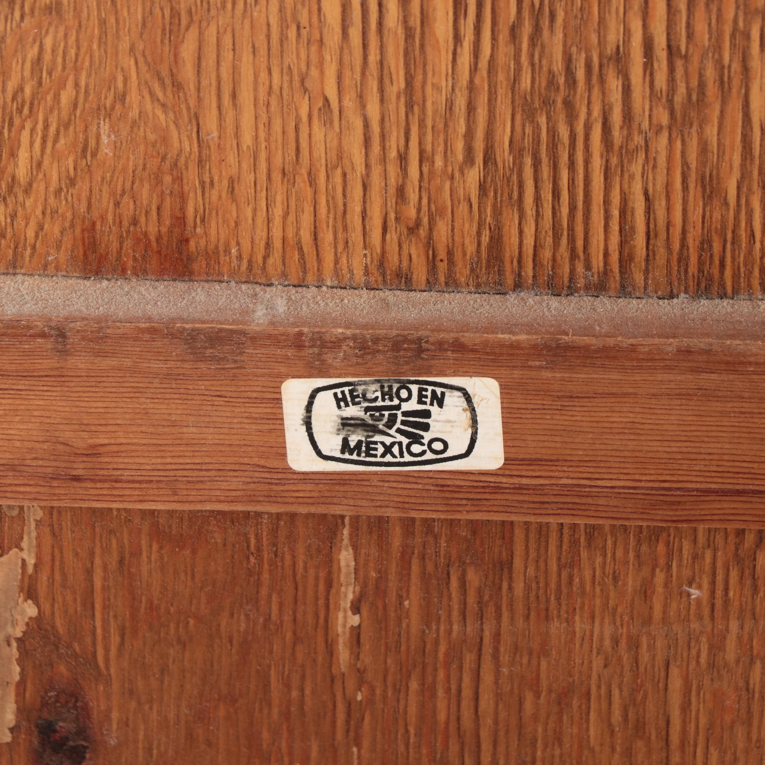 Spanish Colonial Style Pine TV Cabinet, Late 20th Century