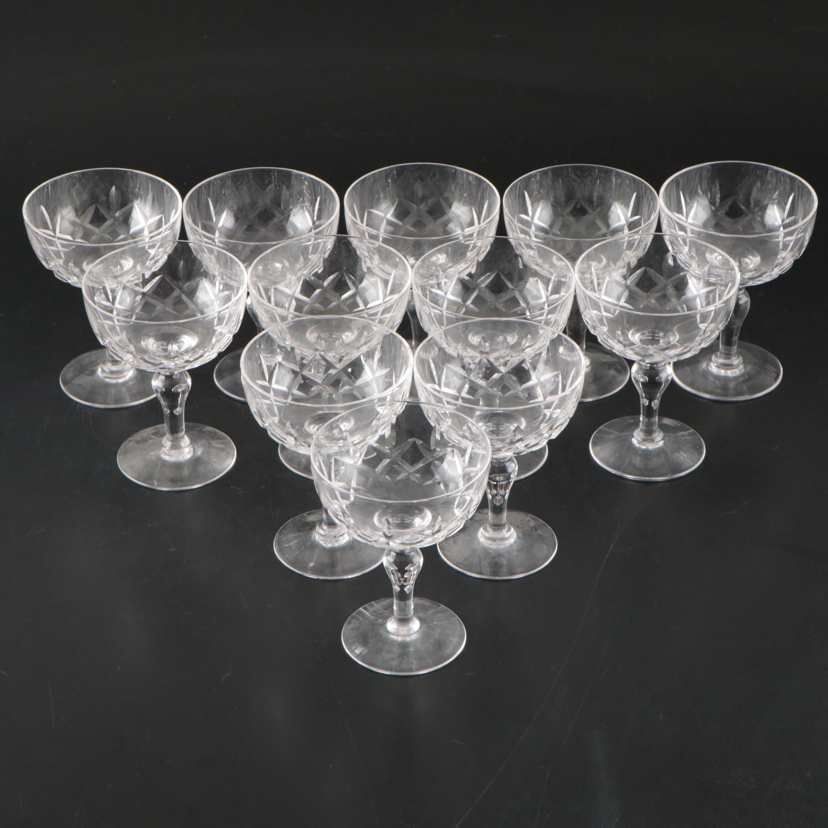 Stuart Crystal "Regent" Coupes and Cocktail Glasses, 1955–1981