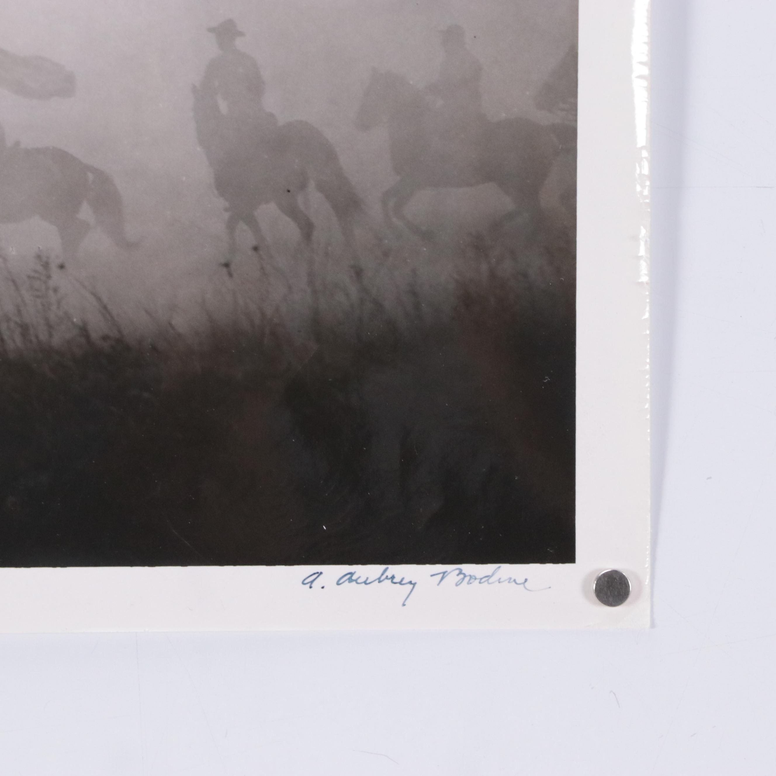 A. Aubrey Bodine Silver Gelatin Photograph "Early Morning Charge," 1943
