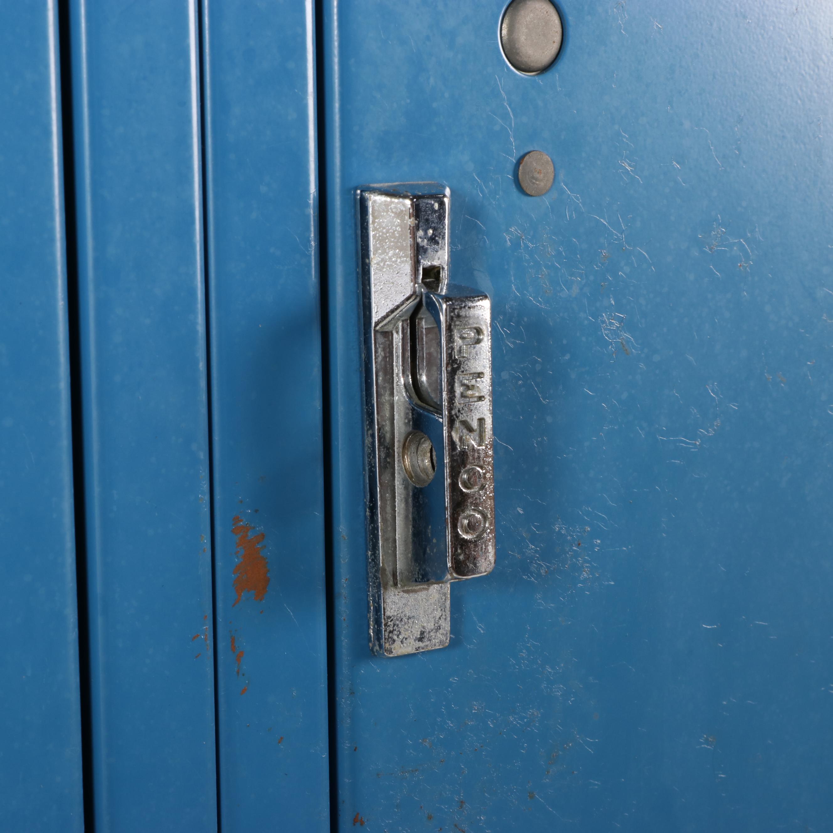 Penco Products Inc. Blue-Painted Steel Six-Locker Storage Unit