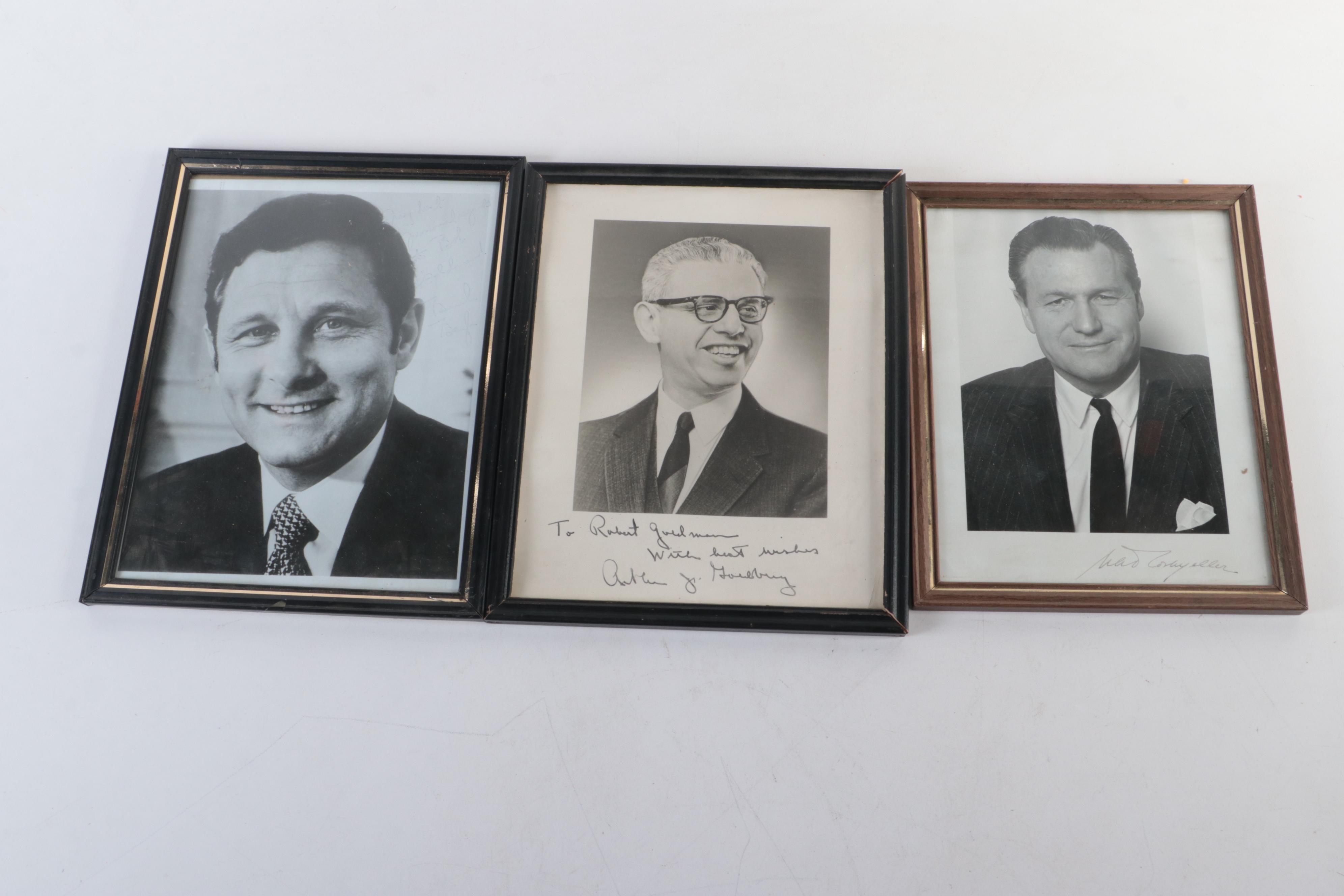 Arthur Goldberg, Nelson Rockefeller and Other Autographed Photographs