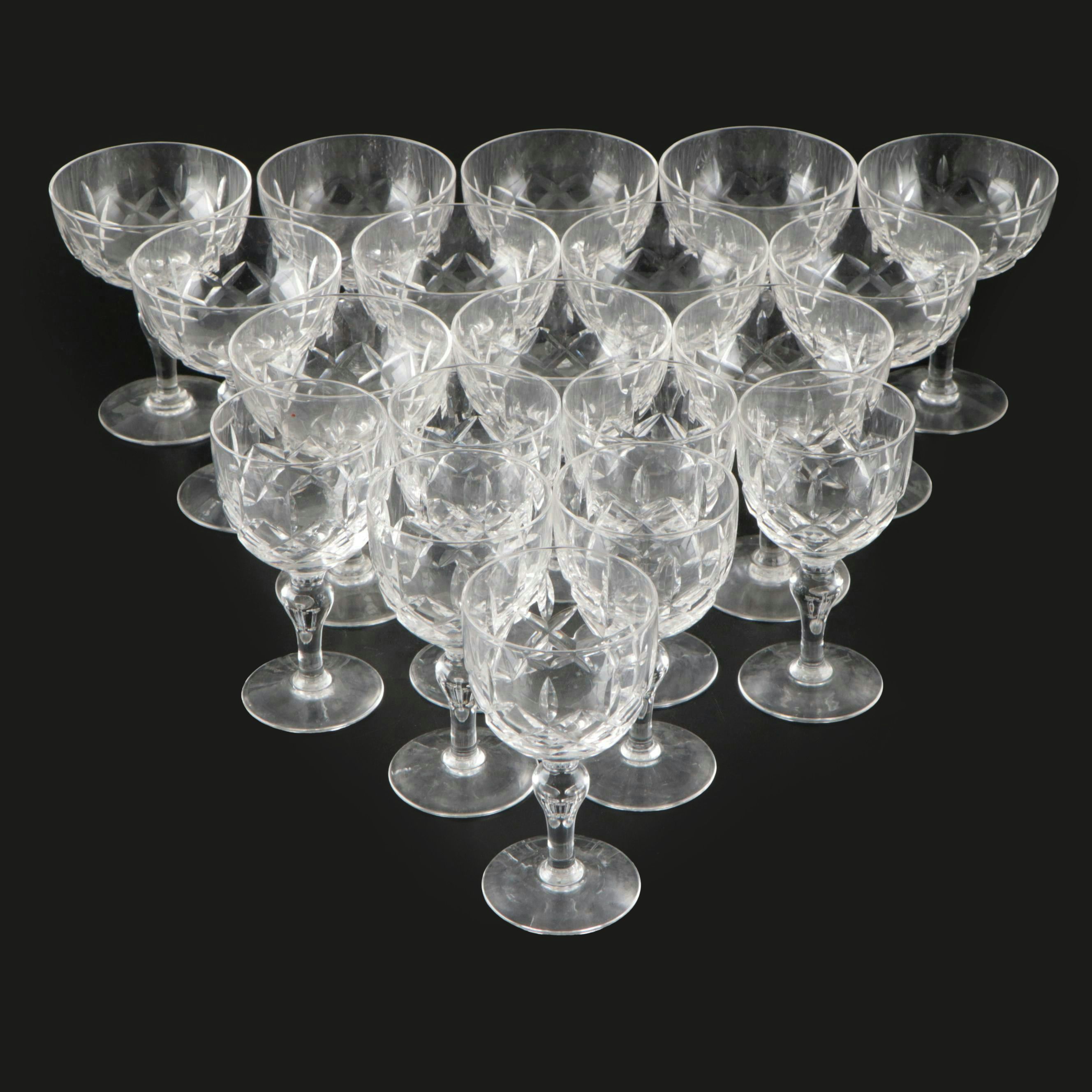 Stuart Crystal "Regent" Coupes and Cocktail Glasses, 1955–1981