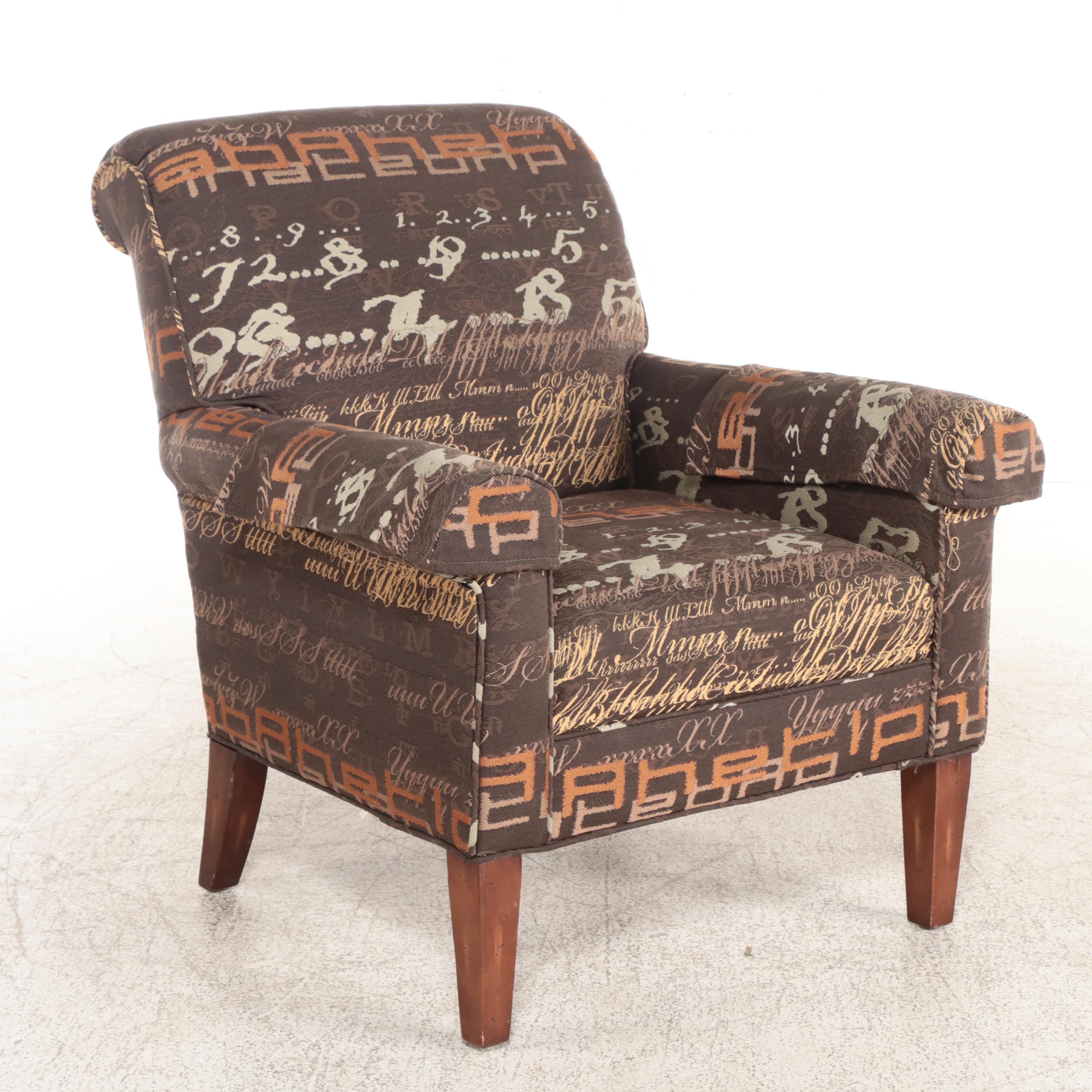 Pair of Flexsteel Custom-Upholstered Easy Armchairs