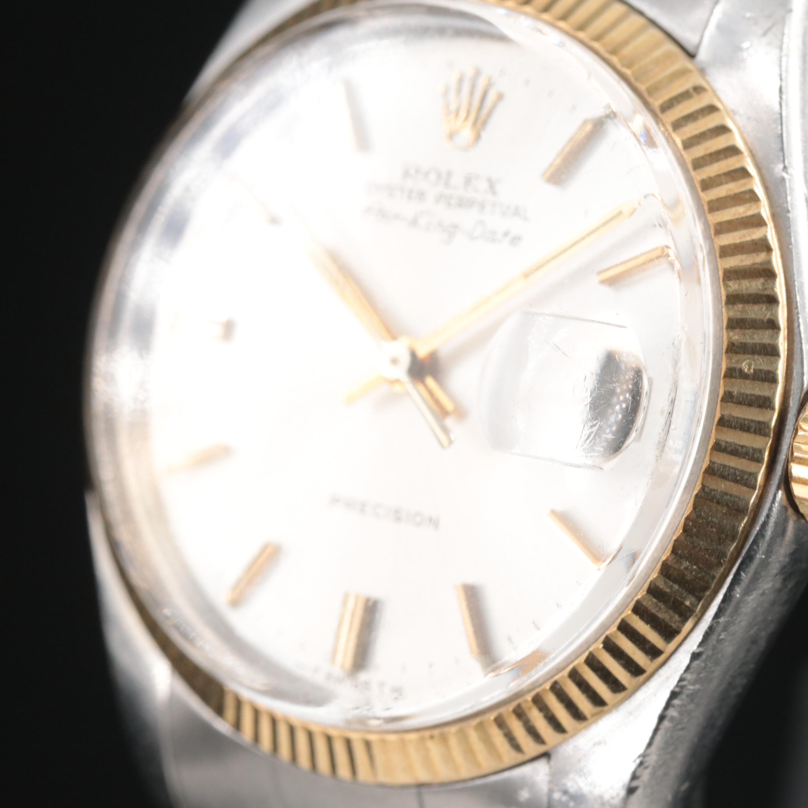 1974 Rolex Air King Date 34MM Steel Gold Automatic Watch