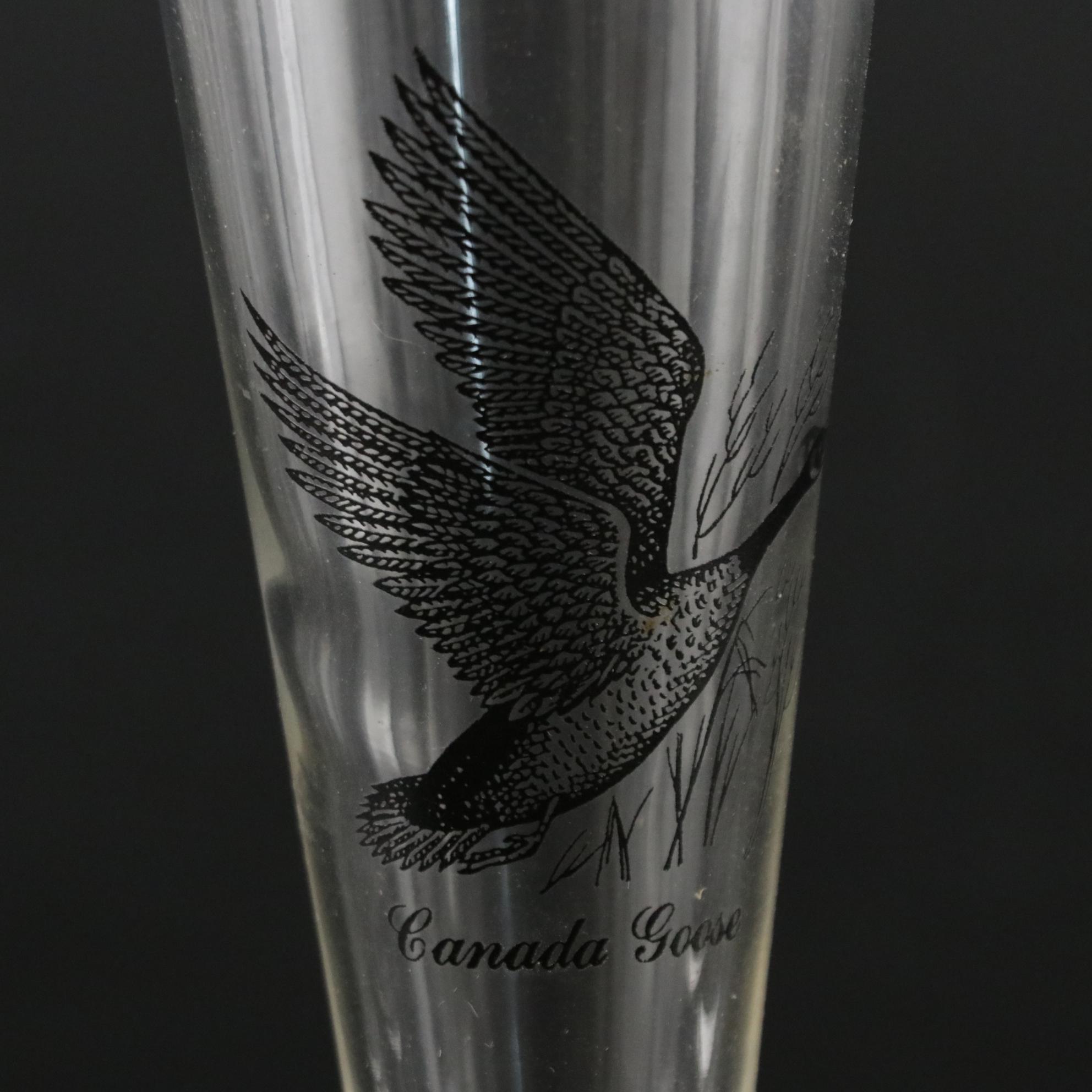 Federal Glass "Sportsman" Cocktail Glass Collection With Platinum Gilding