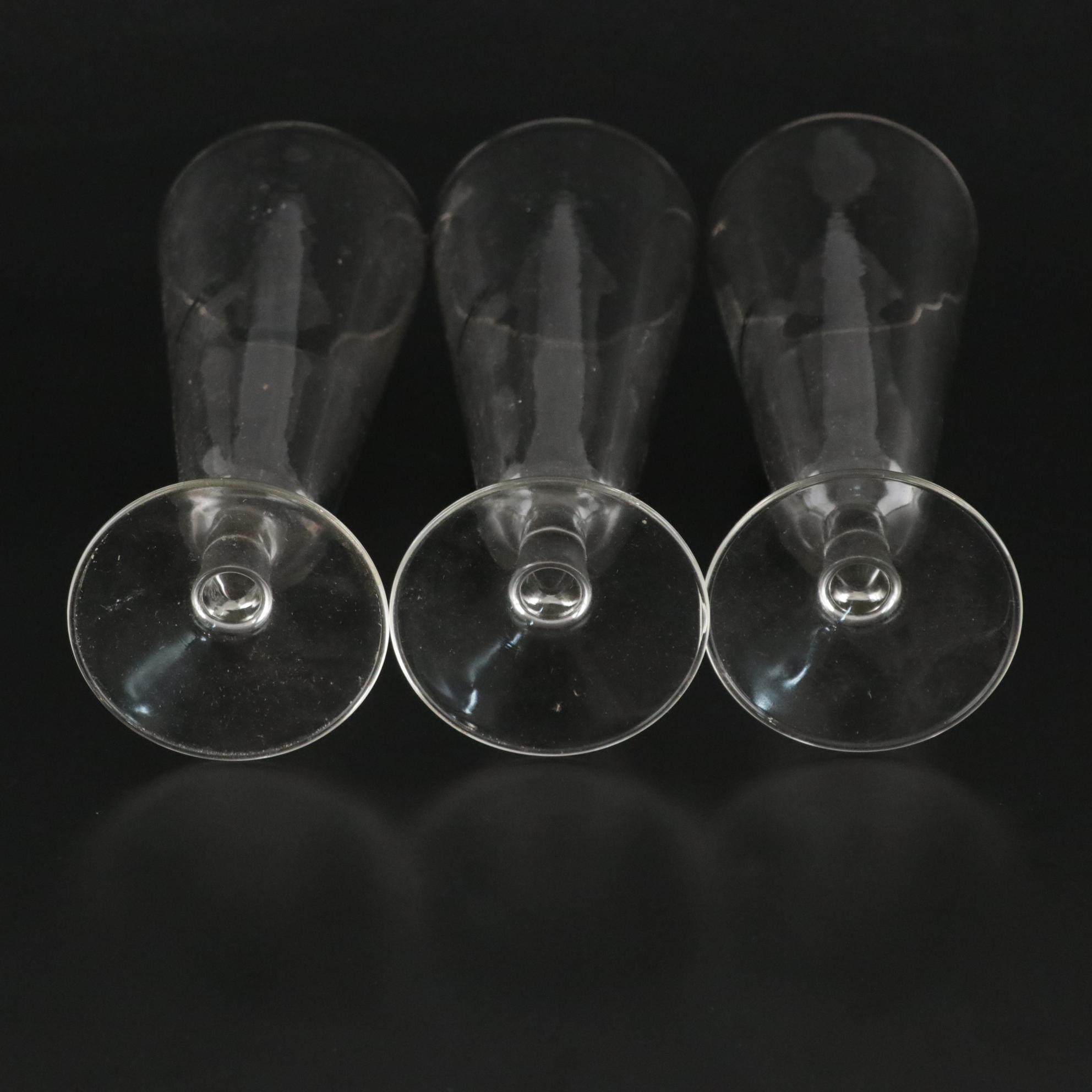 Federal Glass "Sportsman" Cocktail Glass Collection With Platinum Gilding