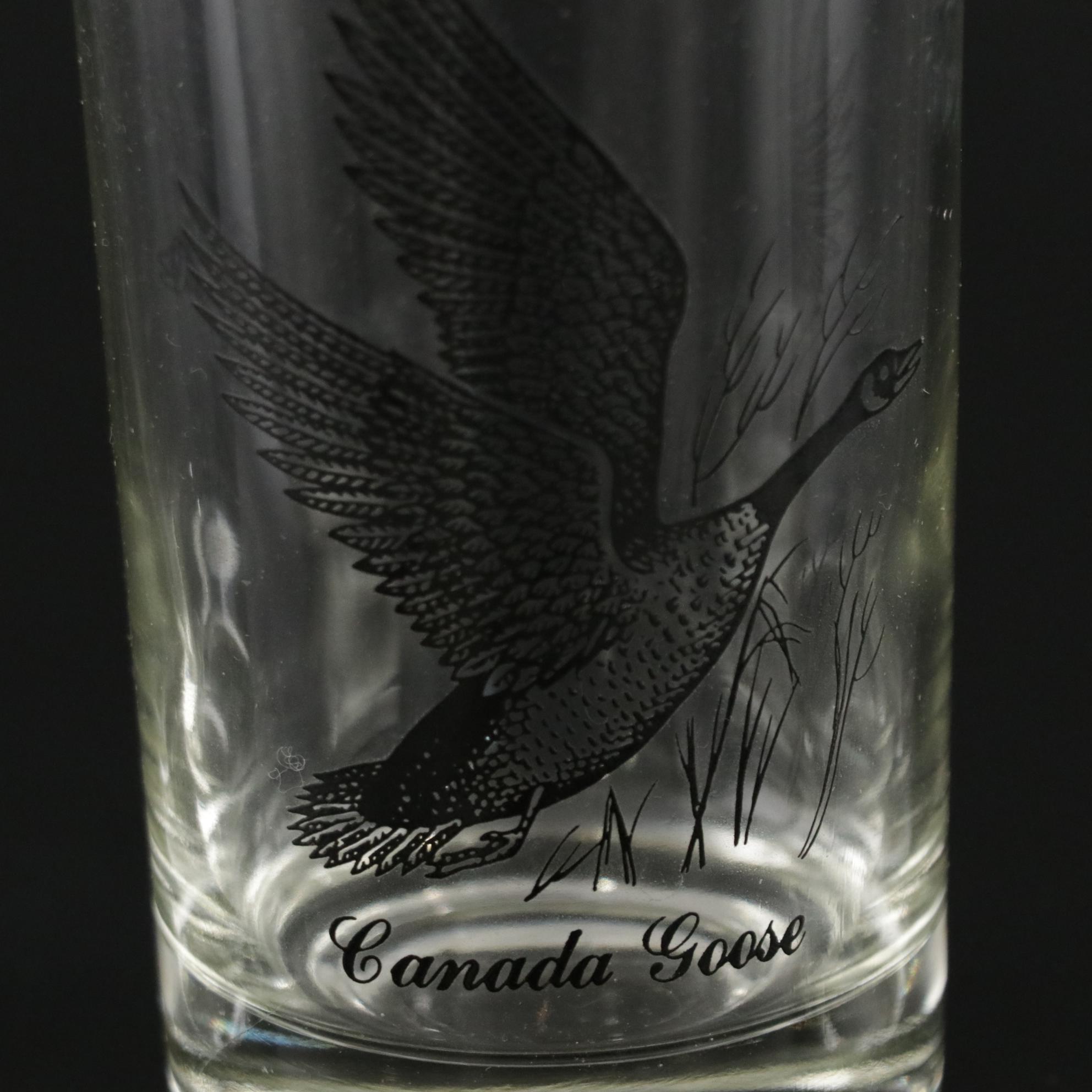 Federal Glass "Sportsman" Cocktail Glass Collection With Platinum Gilding
