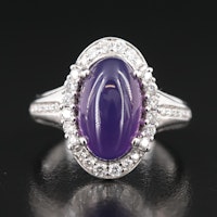 Chromia 18K Chalcedony and Diamond Ring