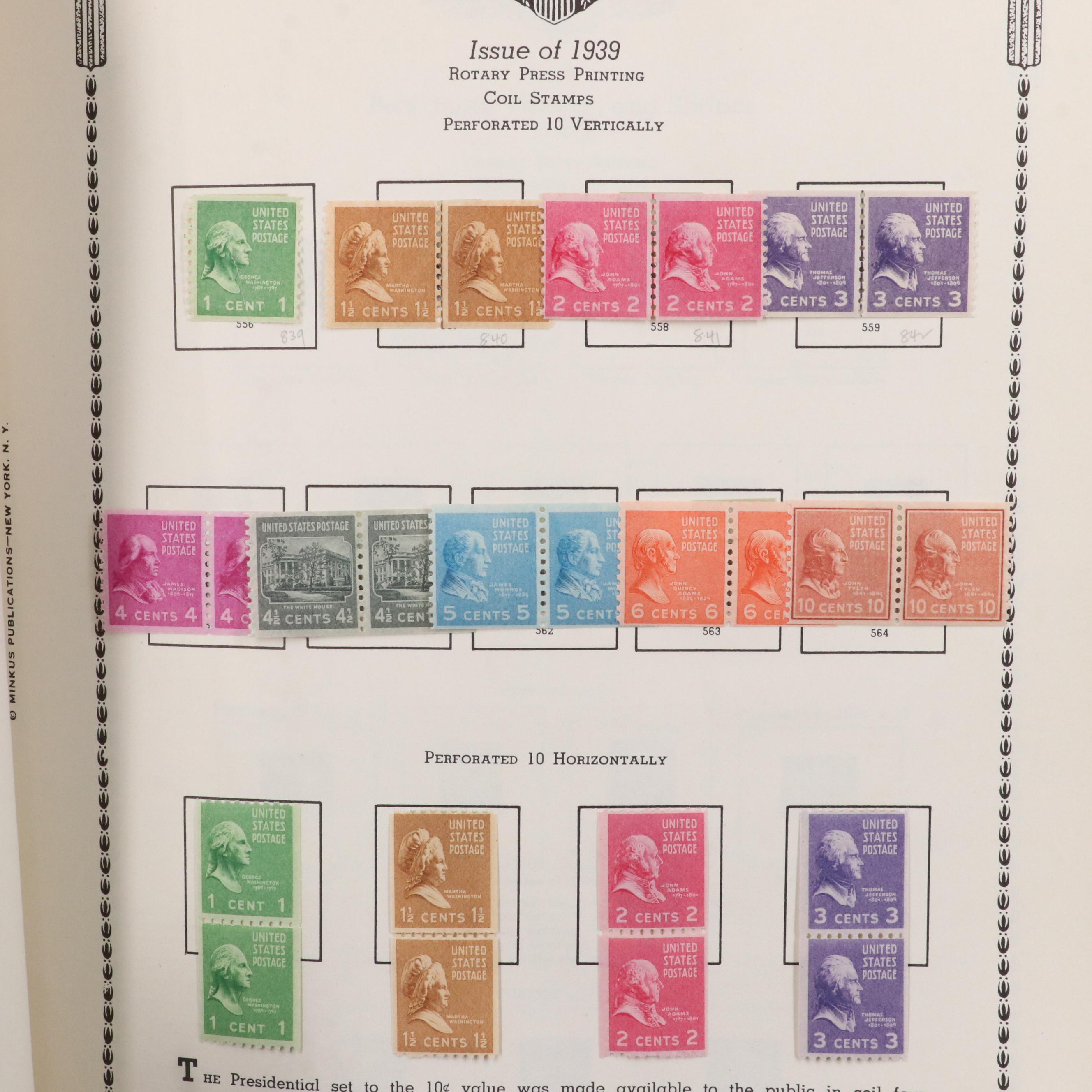 U.S. Postage Stamp Collection, 1851 to 1950s