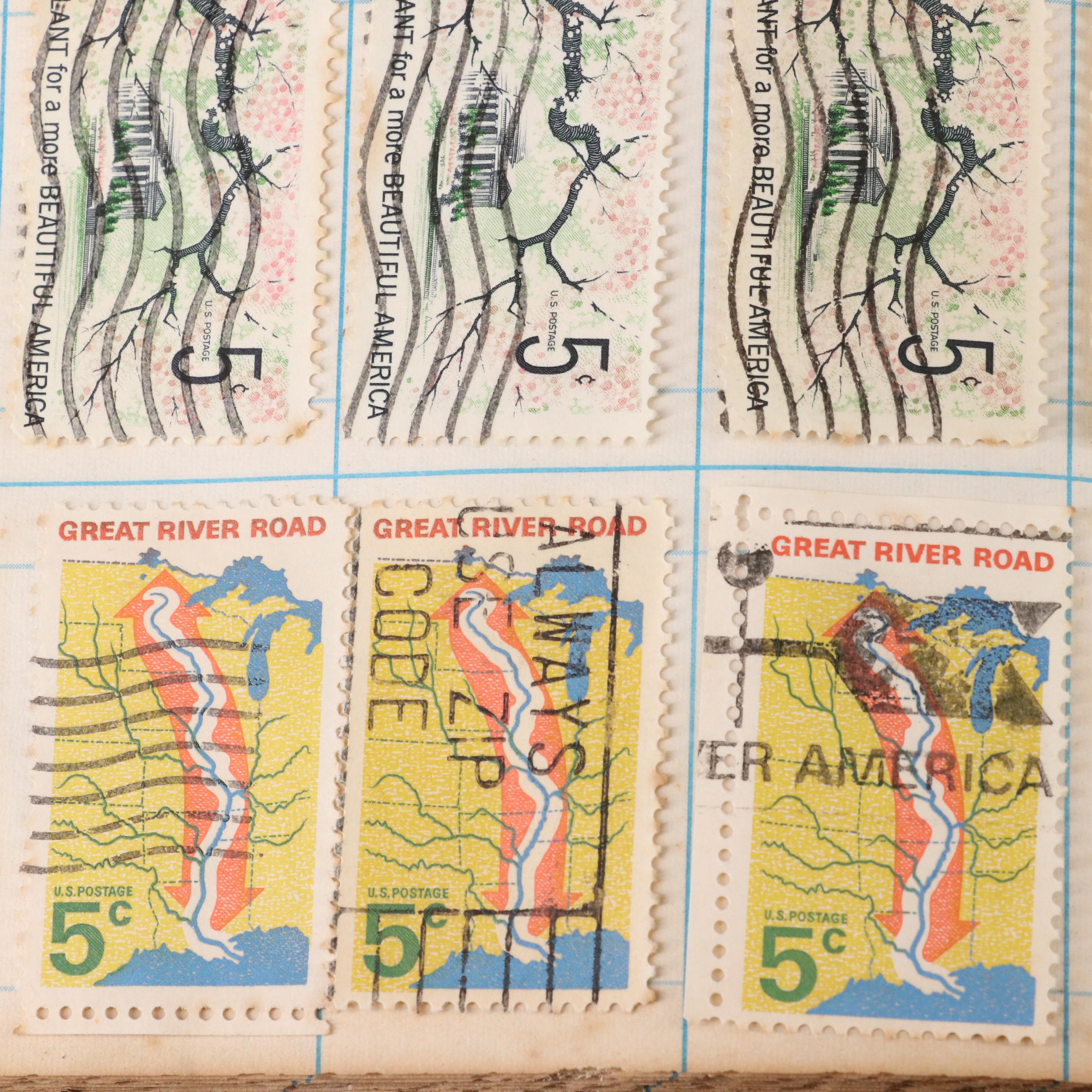 Group of Vintage U.S. and Worldwide Postage Stamps