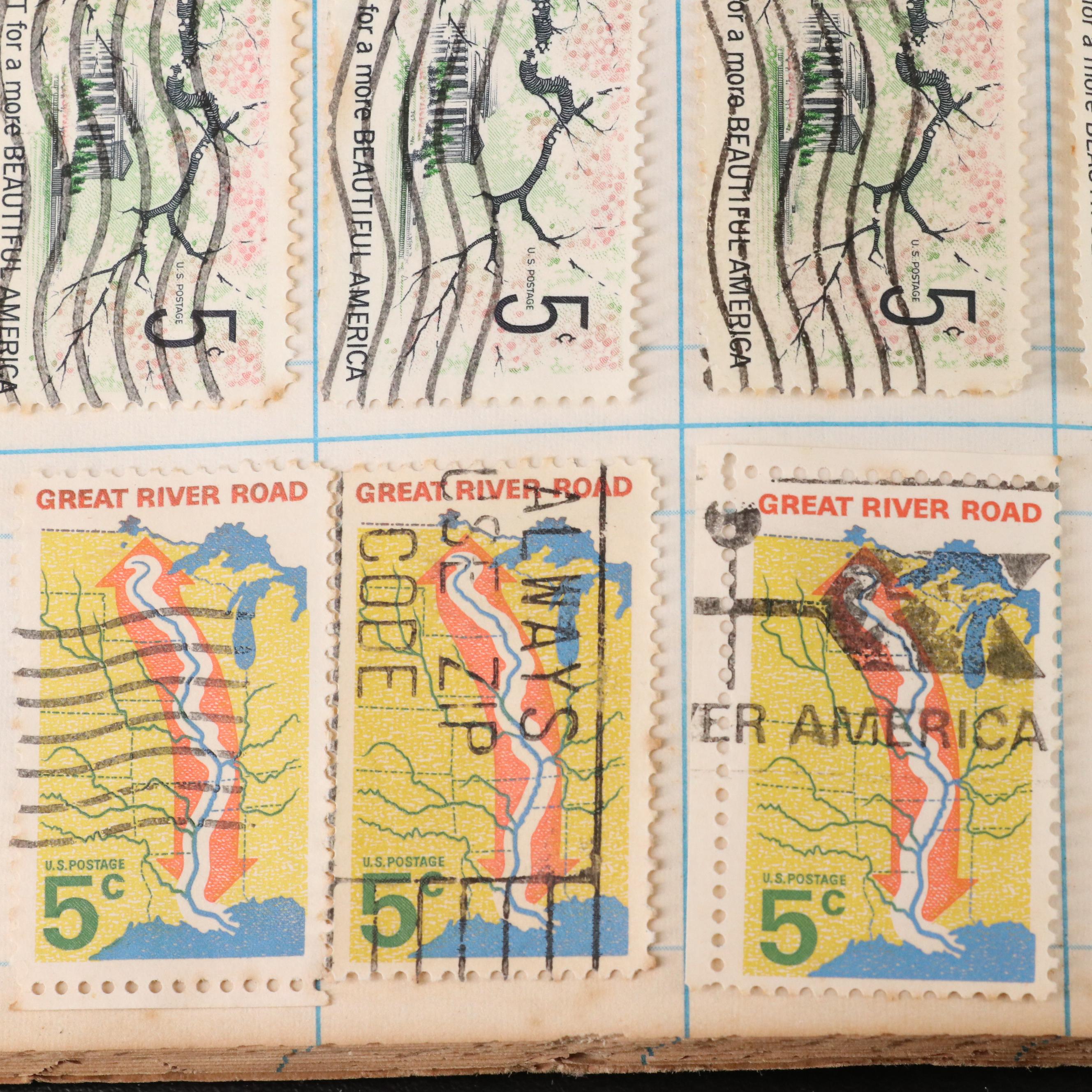 Group of Vintage U.S. and Worldwide Postage Stamps