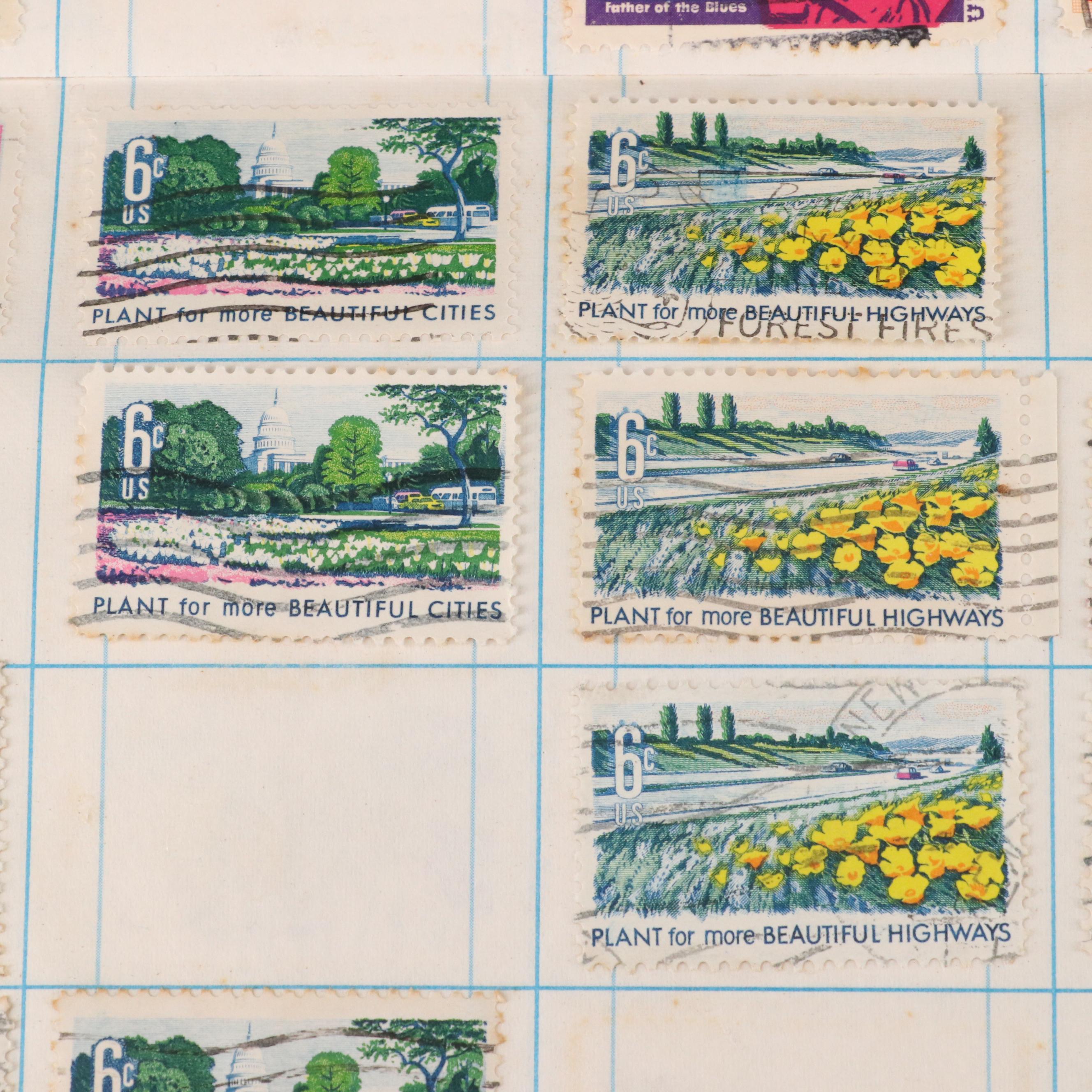 Group of Vintage U.S. and Worldwide Postage Stamps