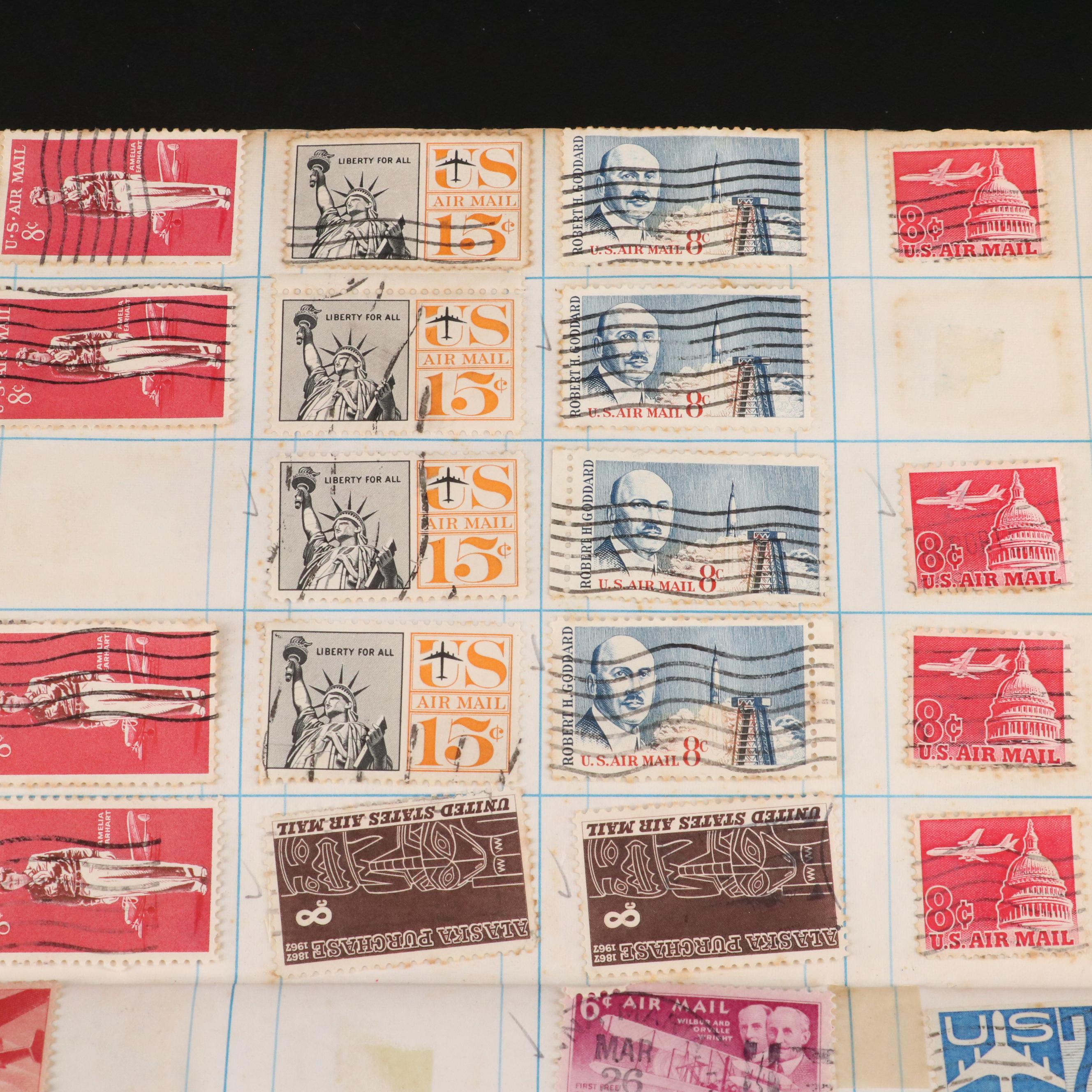 Group of Vintage U.S. and Worldwide Postage Stamps
