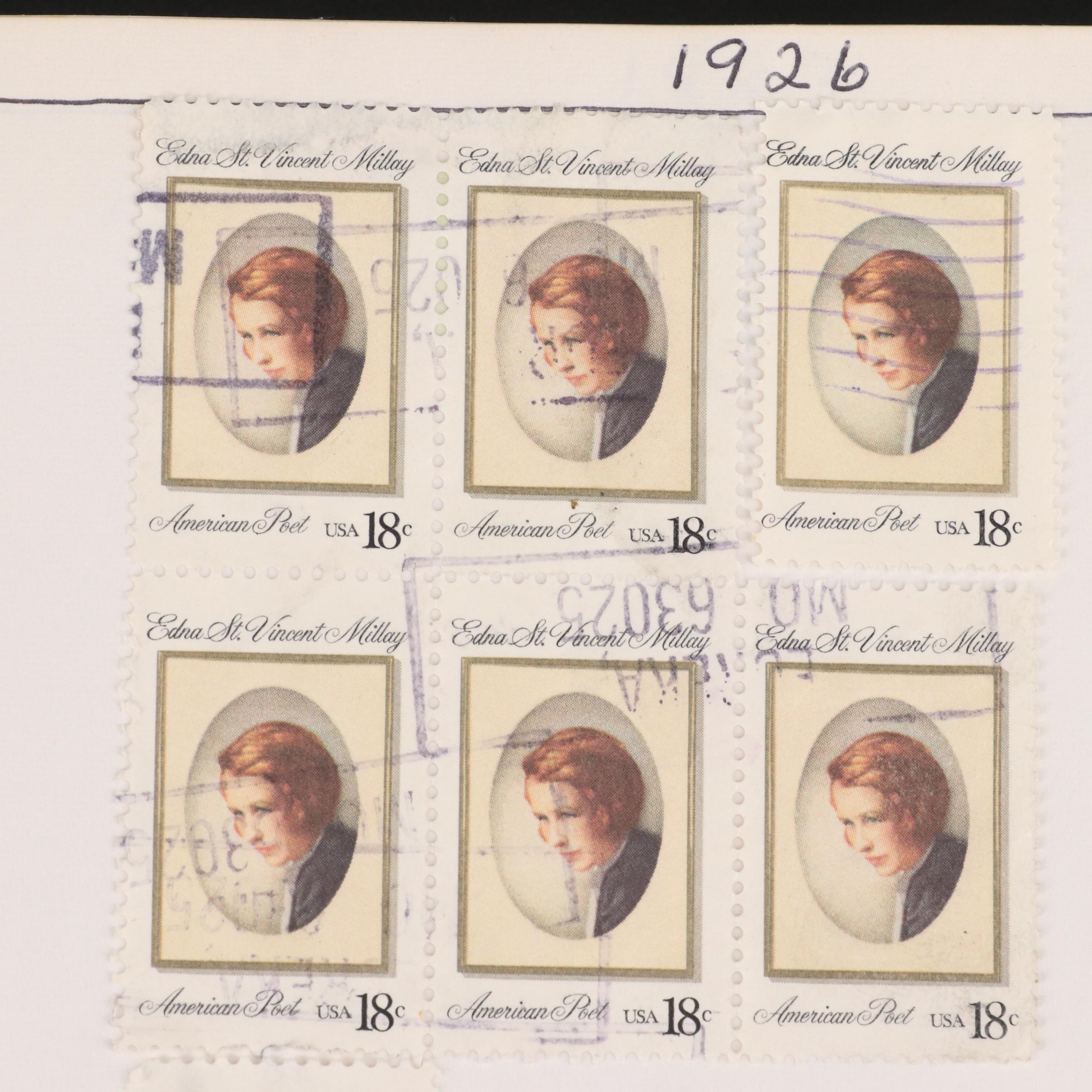 Group of Vintage U.S. and Worldwide Postage Stamps