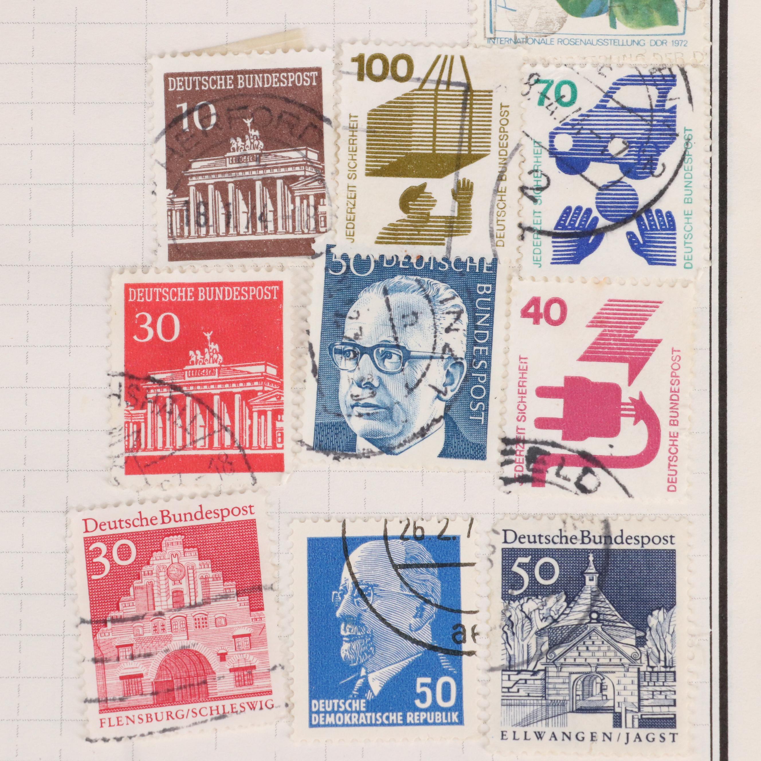 Group of Vintage U.S. and Worldwide Postage Stamps