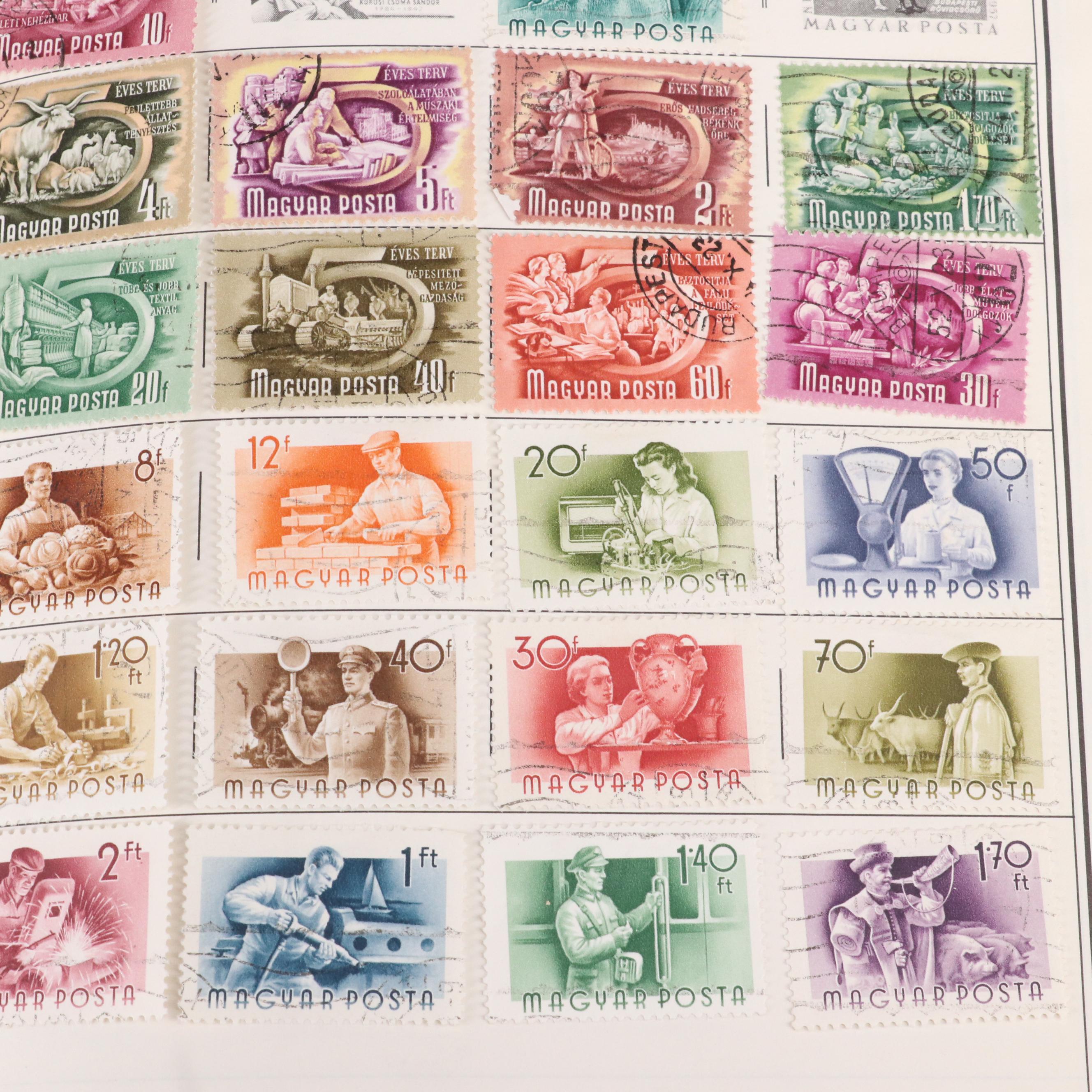 Group of Vintage U.S. and Worldwide Postage Stamps