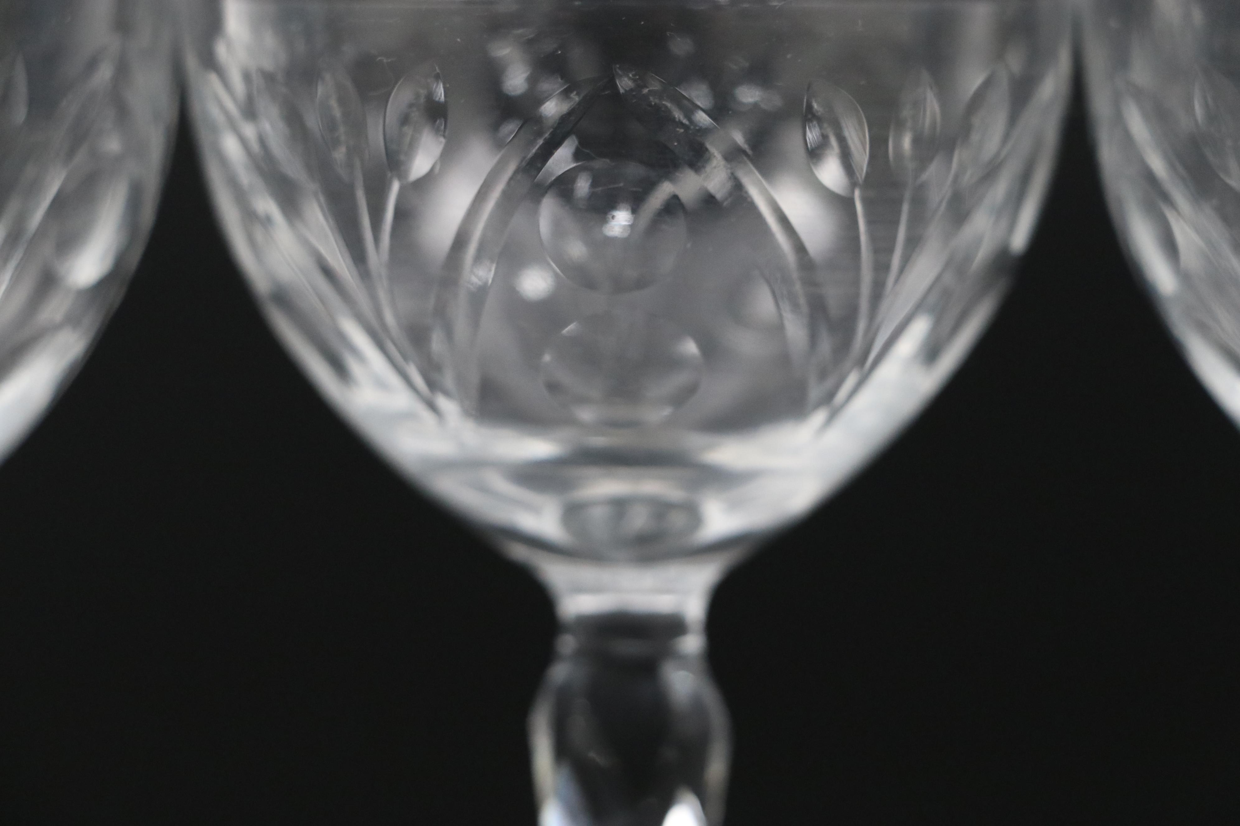 Frosted Diamond Pattern Glass Decanter with Glass Cordial Glasses