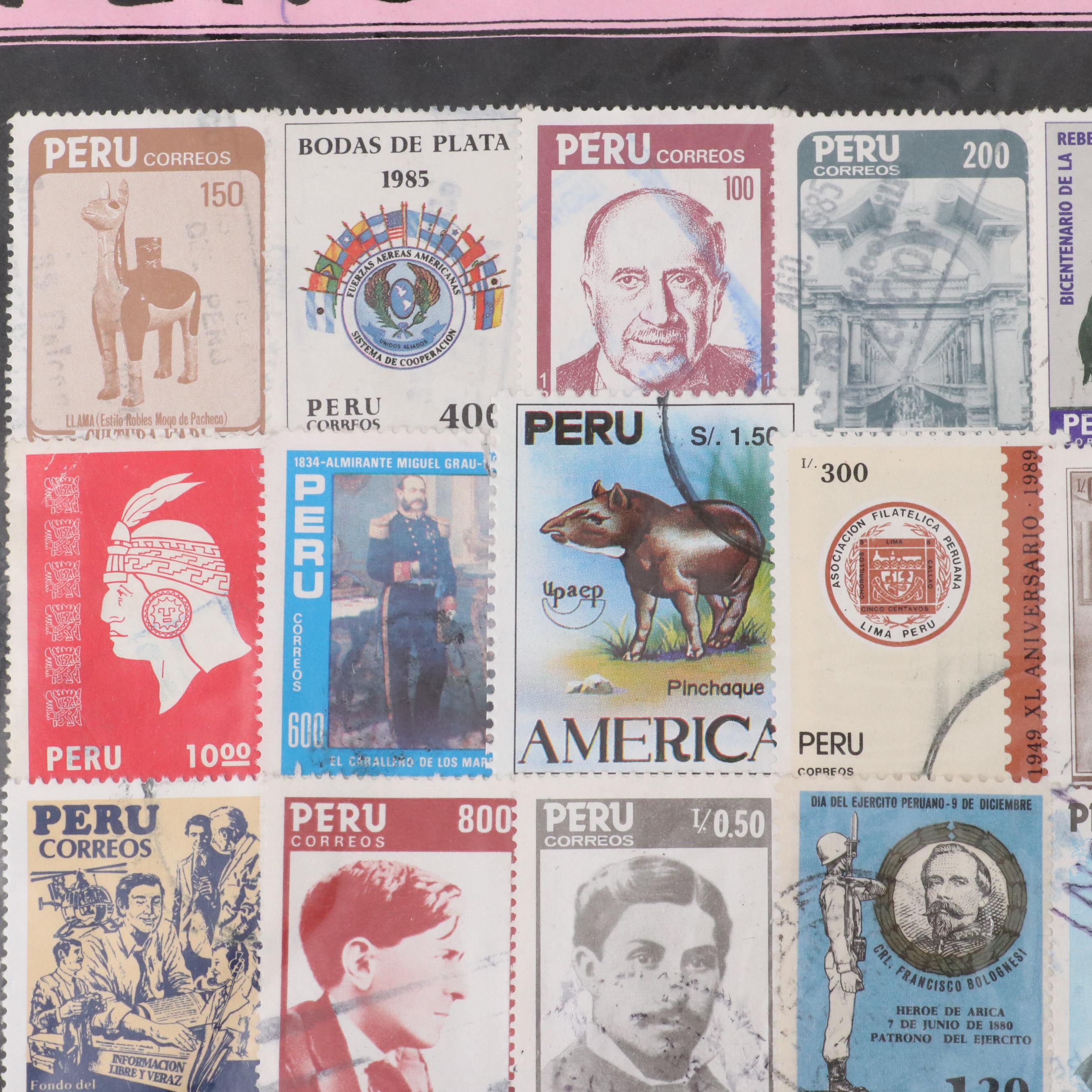 Group of Vintage U.S. and Worldwide Postage Stamps