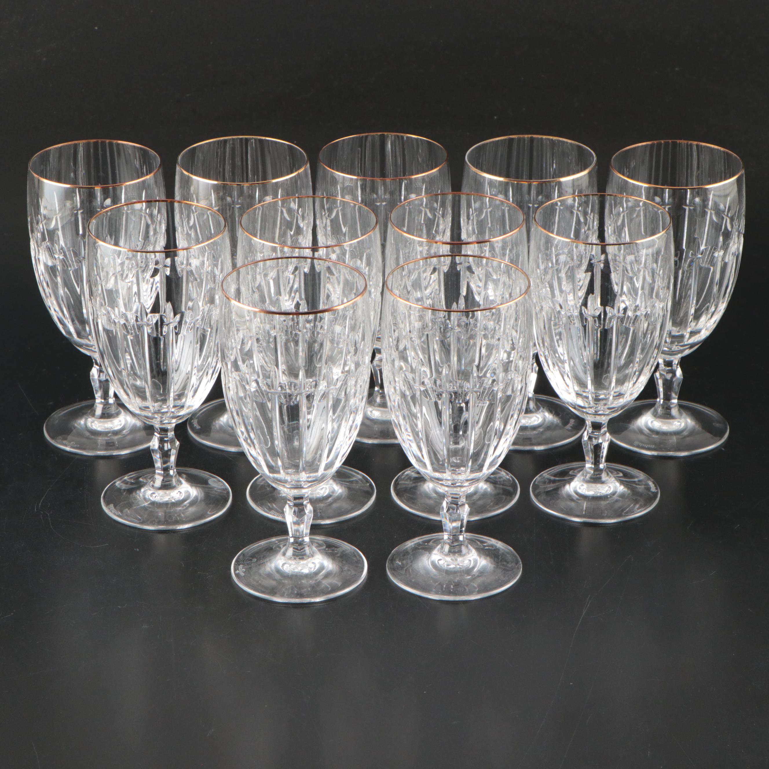 Waterford Crystal "Grenville Gold" Iced Tea Glasses