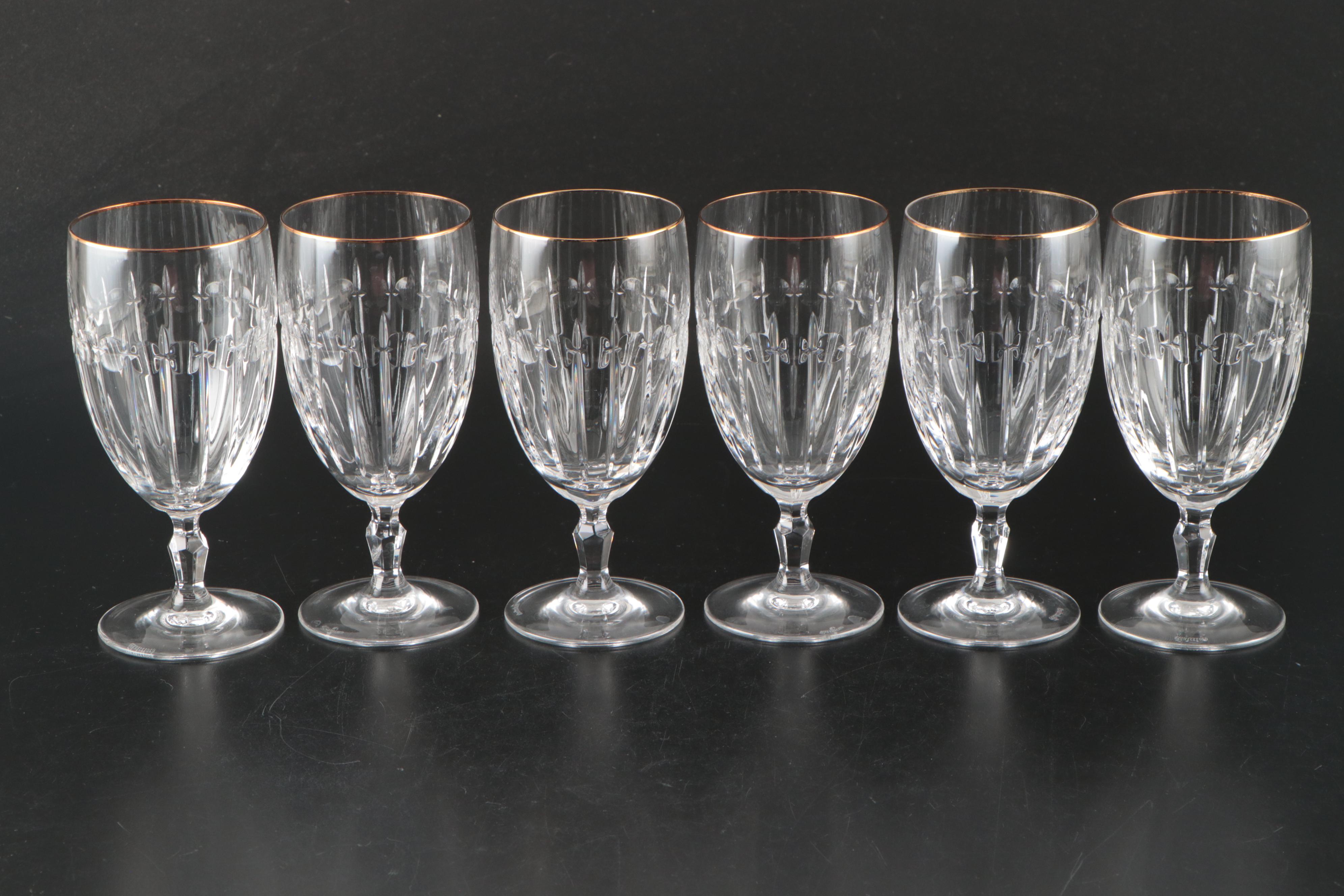Waterford Crystal "Grenville Gold" Iced Tea Glasses
