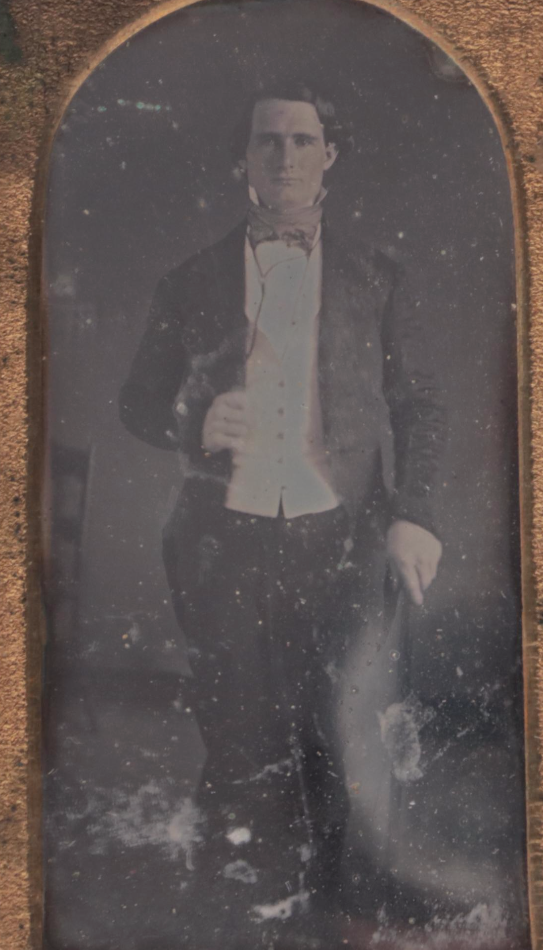 Victorian Carved Stone Funerary Plaque with Photograph of W.H. Cowley, 19th C