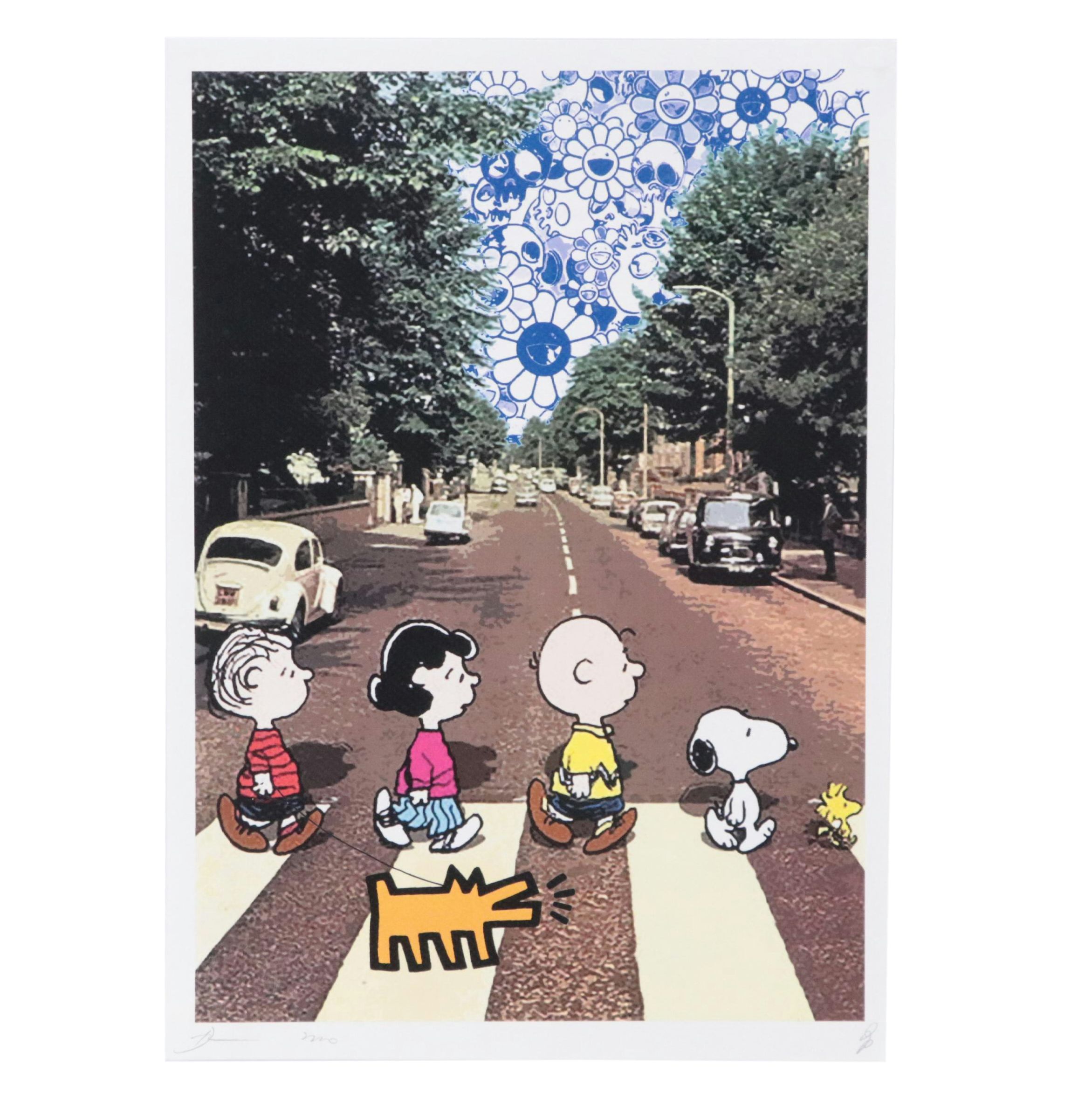 Death NYC Pop Art Digital Print Featuring Peanuts x The Beatles, 21st Century
