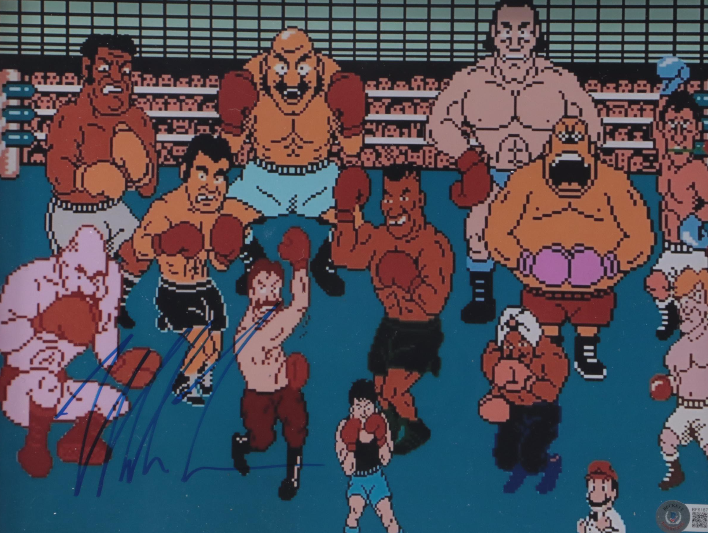 Mike Tyson Signed Nintendo "TKO" Boxing Digital Print, Framed, Beckett