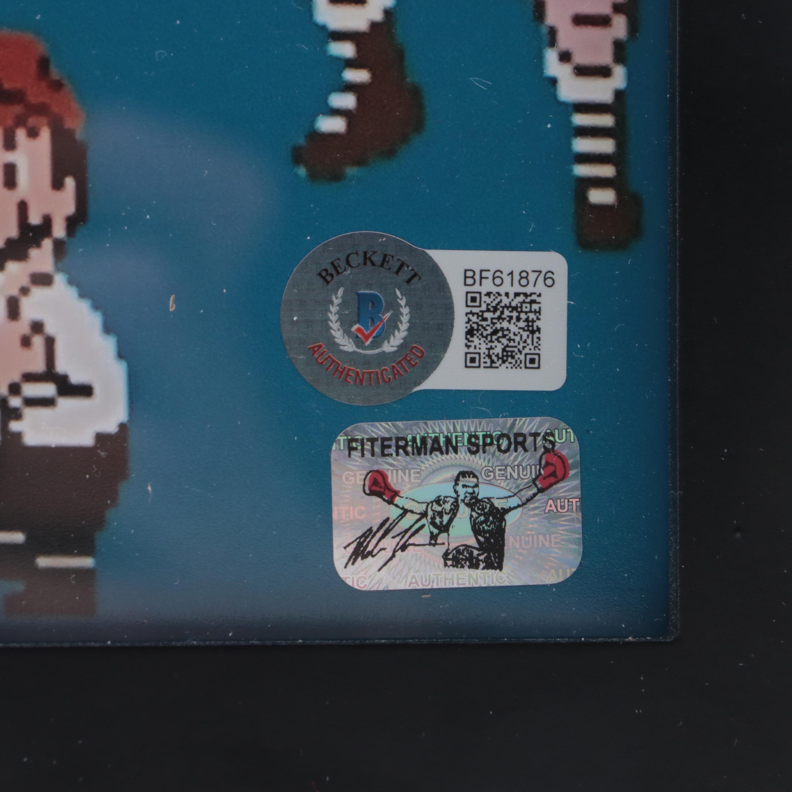 Mike Tyson Signed Nintendo "TKO" Boxing Digital Print, Framed, Beckett