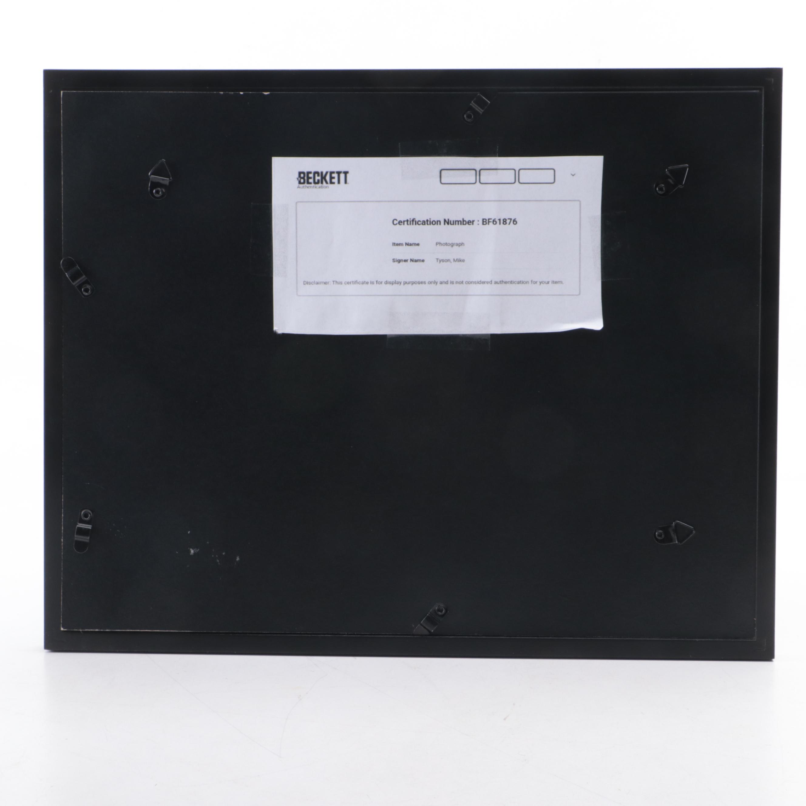 Mike Tyson Signed Nintendo "TKO" Boxing Digital Print, Framed, Beckett