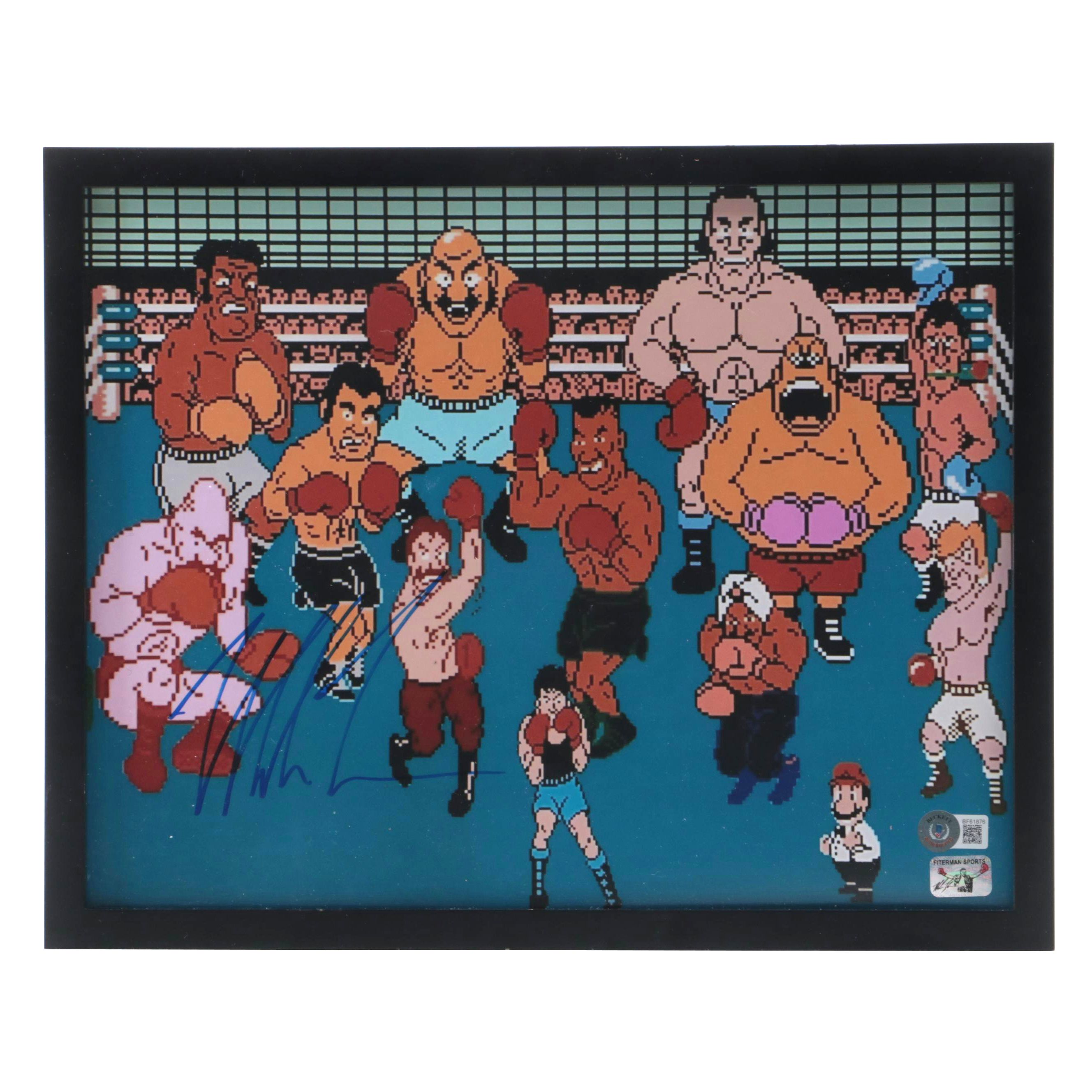Mike Tyson Signed Nintendo "TKO" Boxing Digital Print, Framed, Beckett
