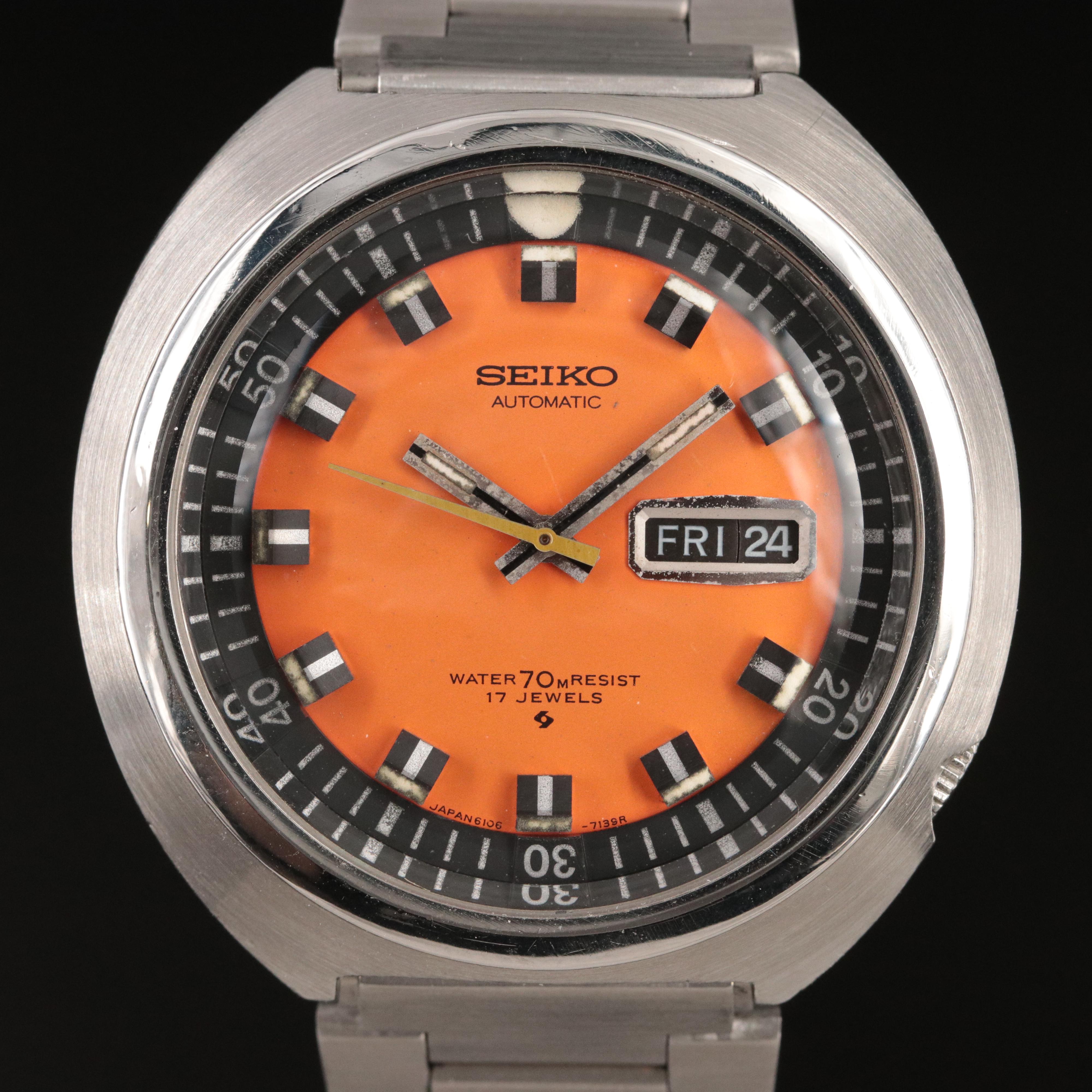 Vintage Seiko "UFO" Sport Diver 43MM Steel Automatic Watch