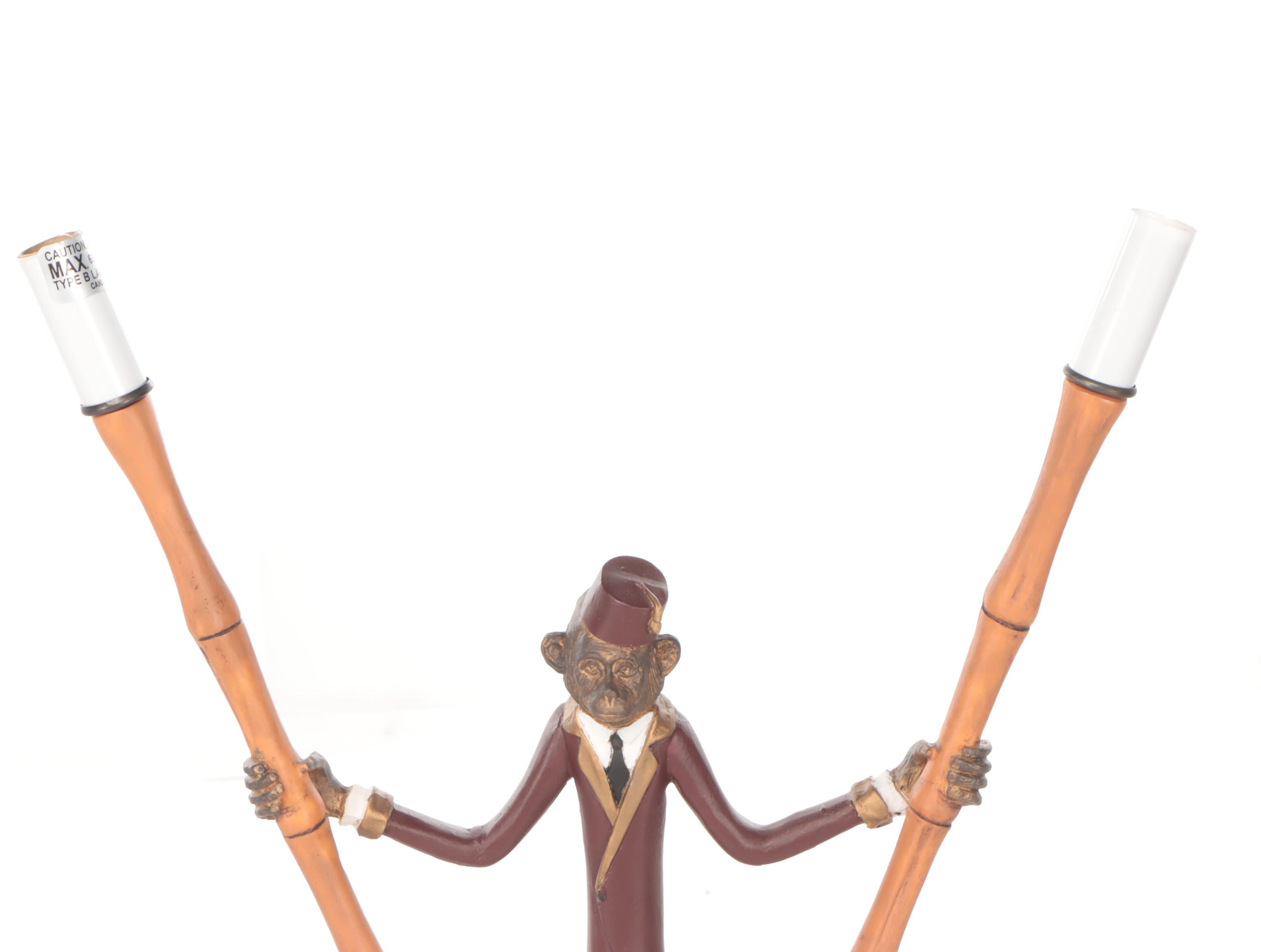 Monkey Bellhop Bamboo Double Arm and Other Table Lamps